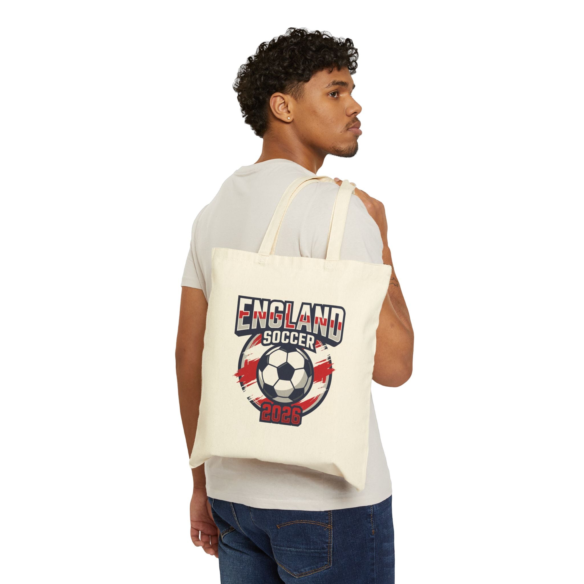 England Soccer 2026 Tote Bag, World Cup Football Canvas Tote, Mother's Day Gift