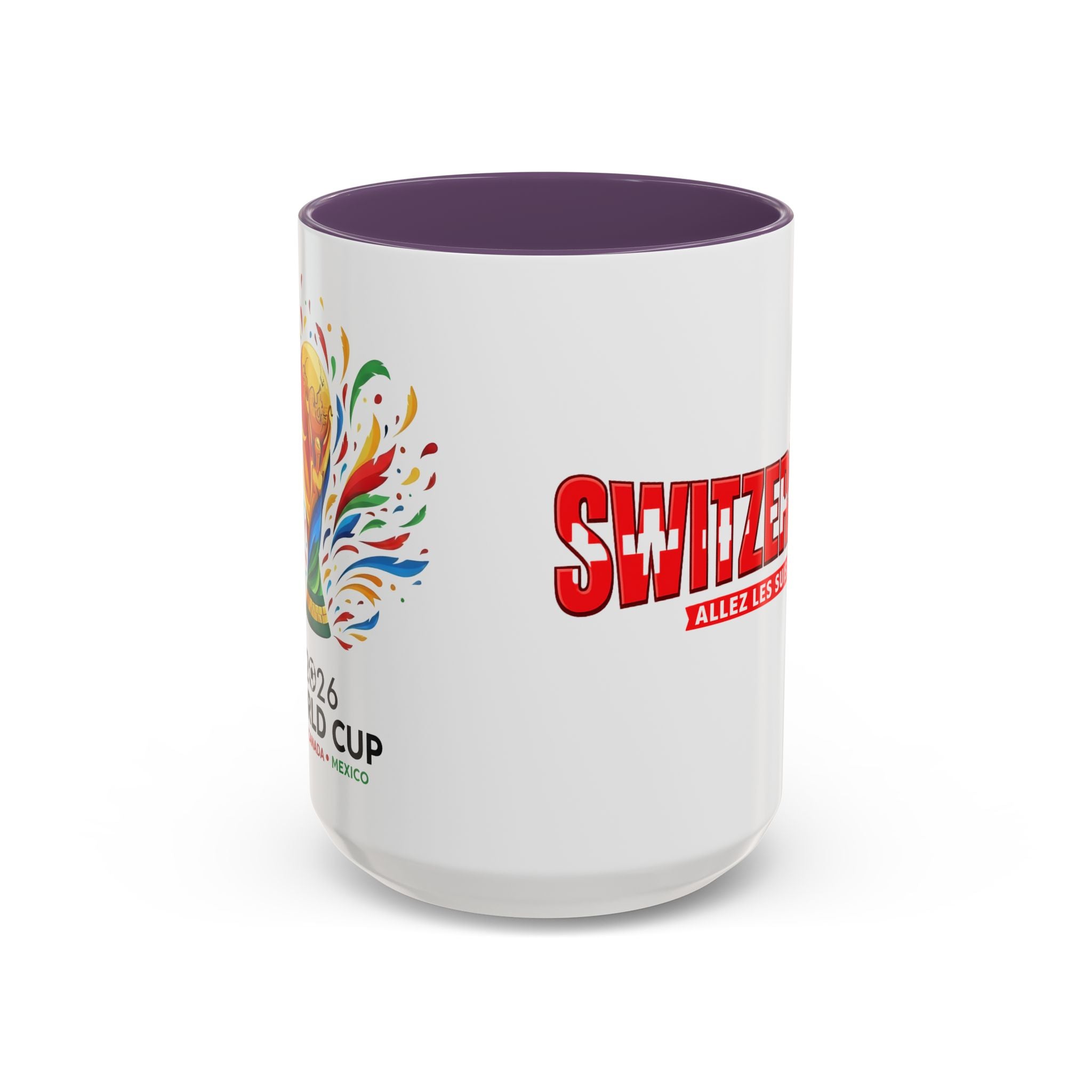 Switzerland Soccer Typography Mug | Accent Coffee Mug 11oz 15oz, Soccer World Cup 2026, Gift for Dad