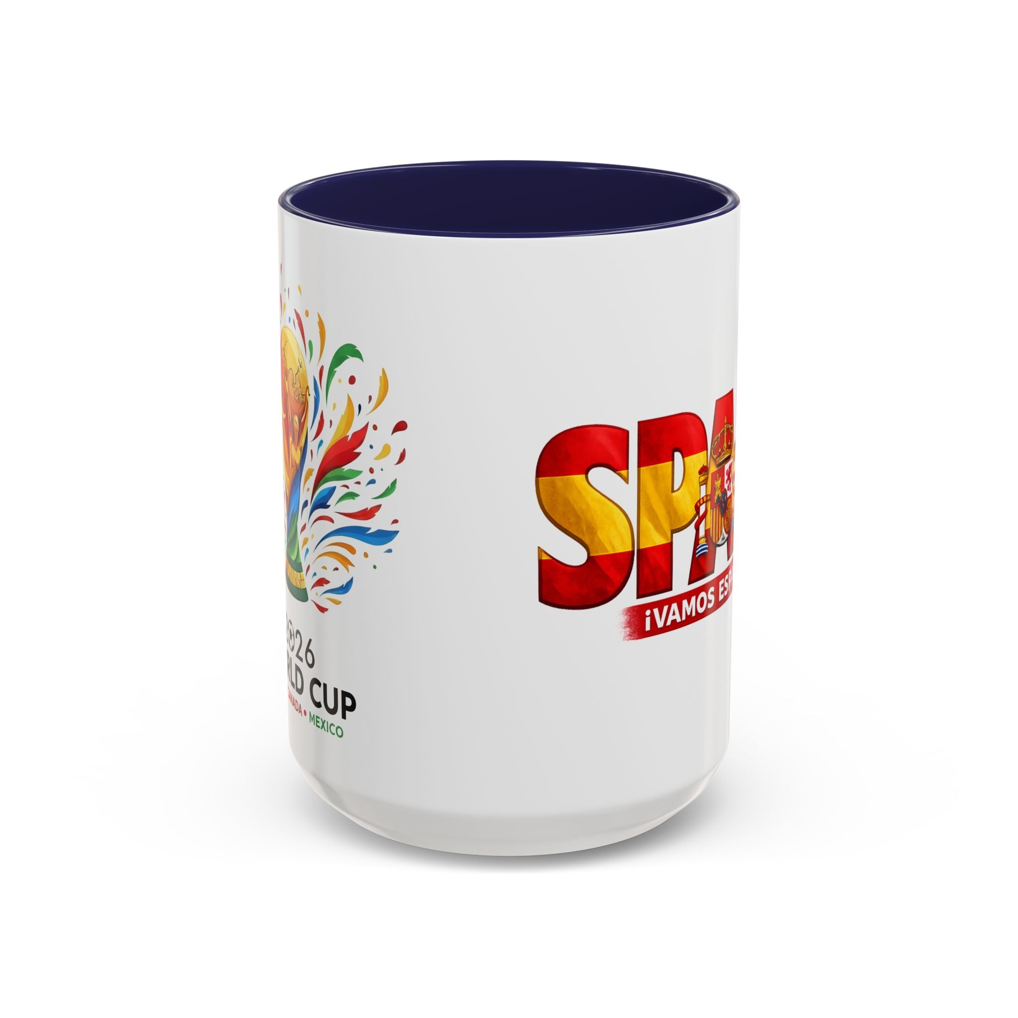 Spain Flag Word Mug | Accent Coffee Mug 11oz 15oz, Soccer World Cup 2026, Gift for Dad