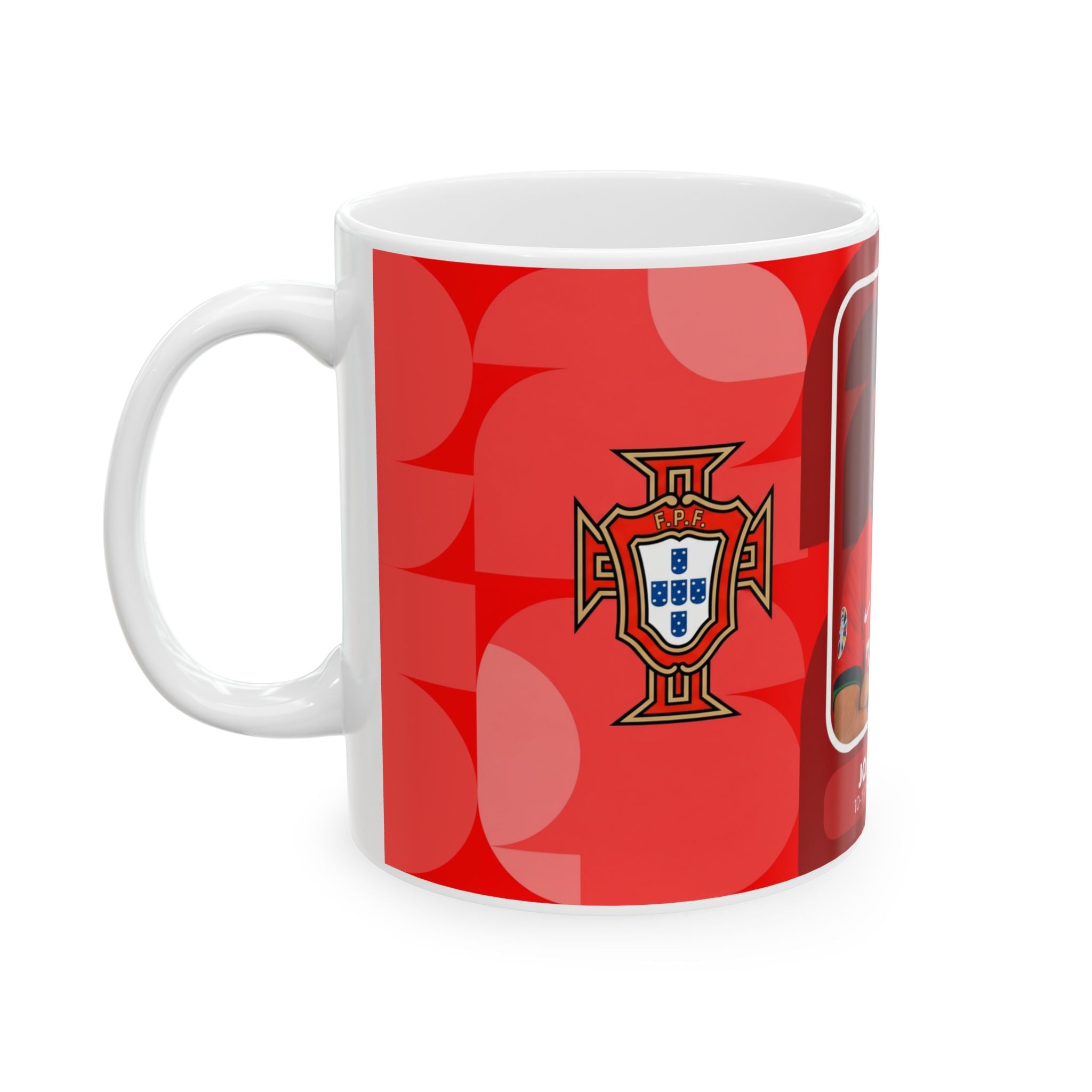 Portugal Soccer Player João Félix Mug — Ceramic Coffee Cup (11oz, 15oz), World Cup 2026 Mugs