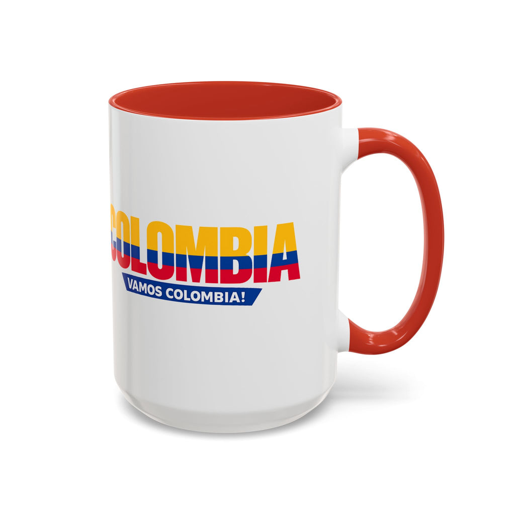 Colombia Vamos Colombia! Accent Coffee Mug | 11oz 15oz ceramic World Cup 2026, Soccer Gift
