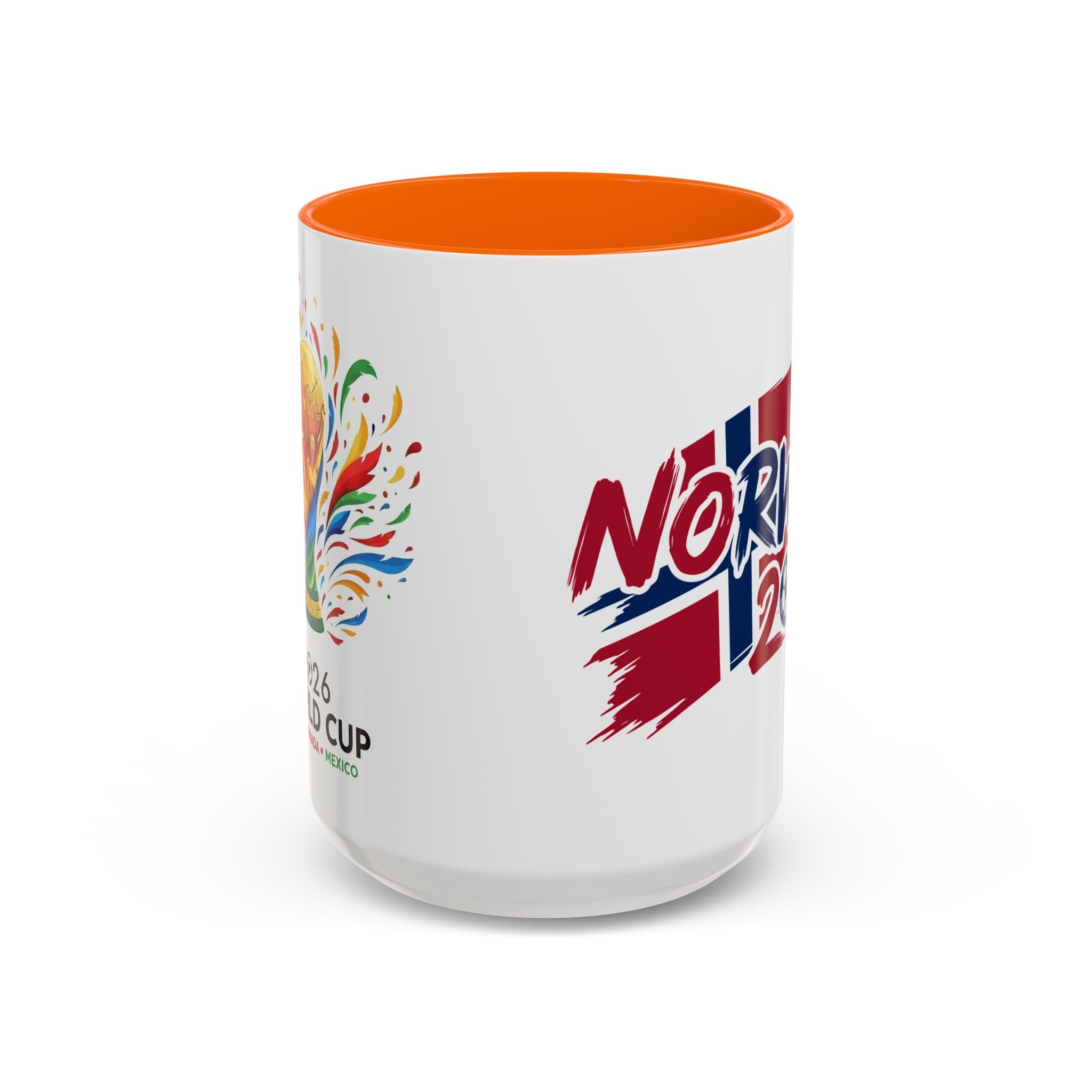 Norway 2026 Soccer Flag Accent Coffee Mug | 11oz 15oz, World Cup 2026, Gift for Dad