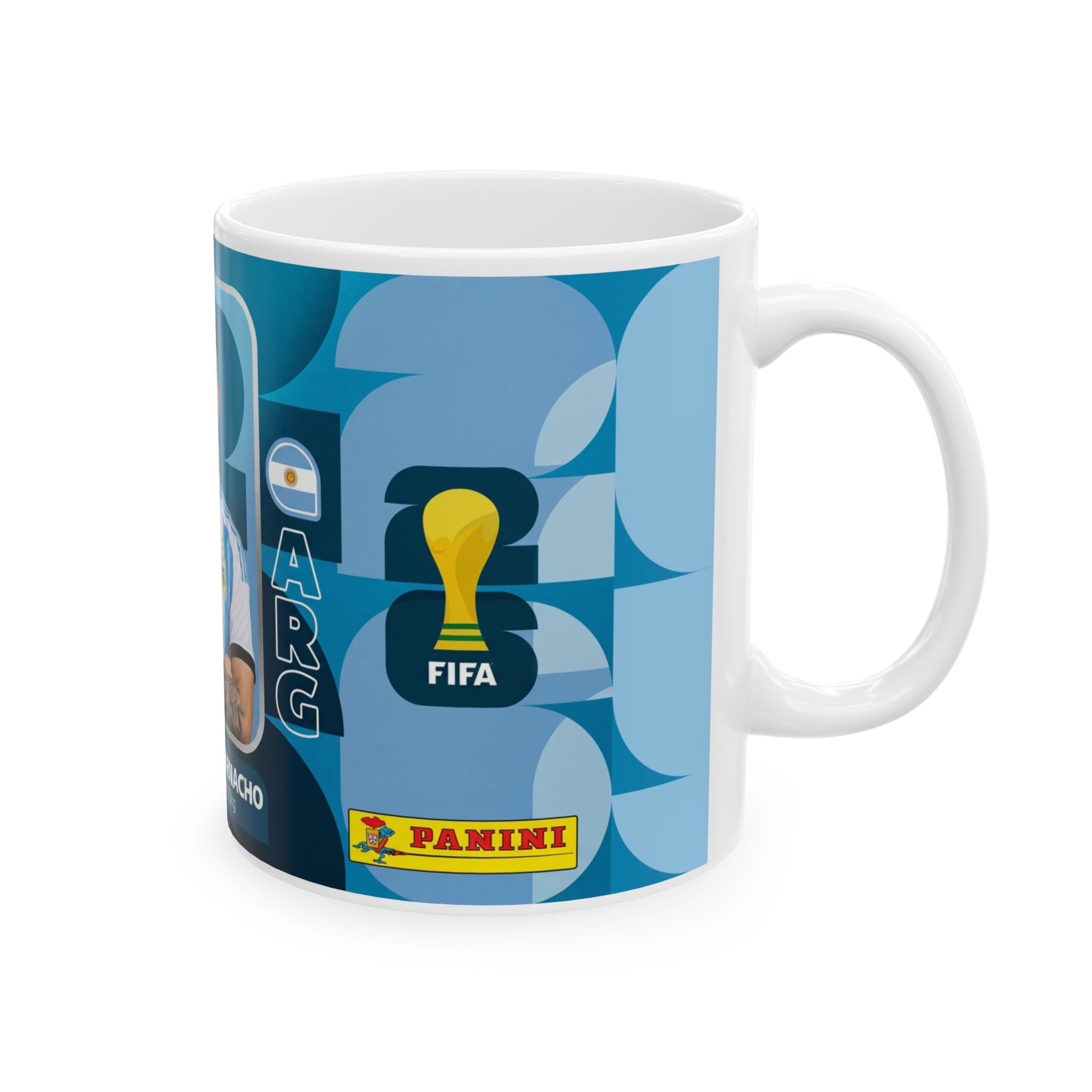 Argentina Soccer Player Alejandro Garnacho Ceramic Mug — Coffee Cup (11oz/15oz), World Cup 2026 Mugs