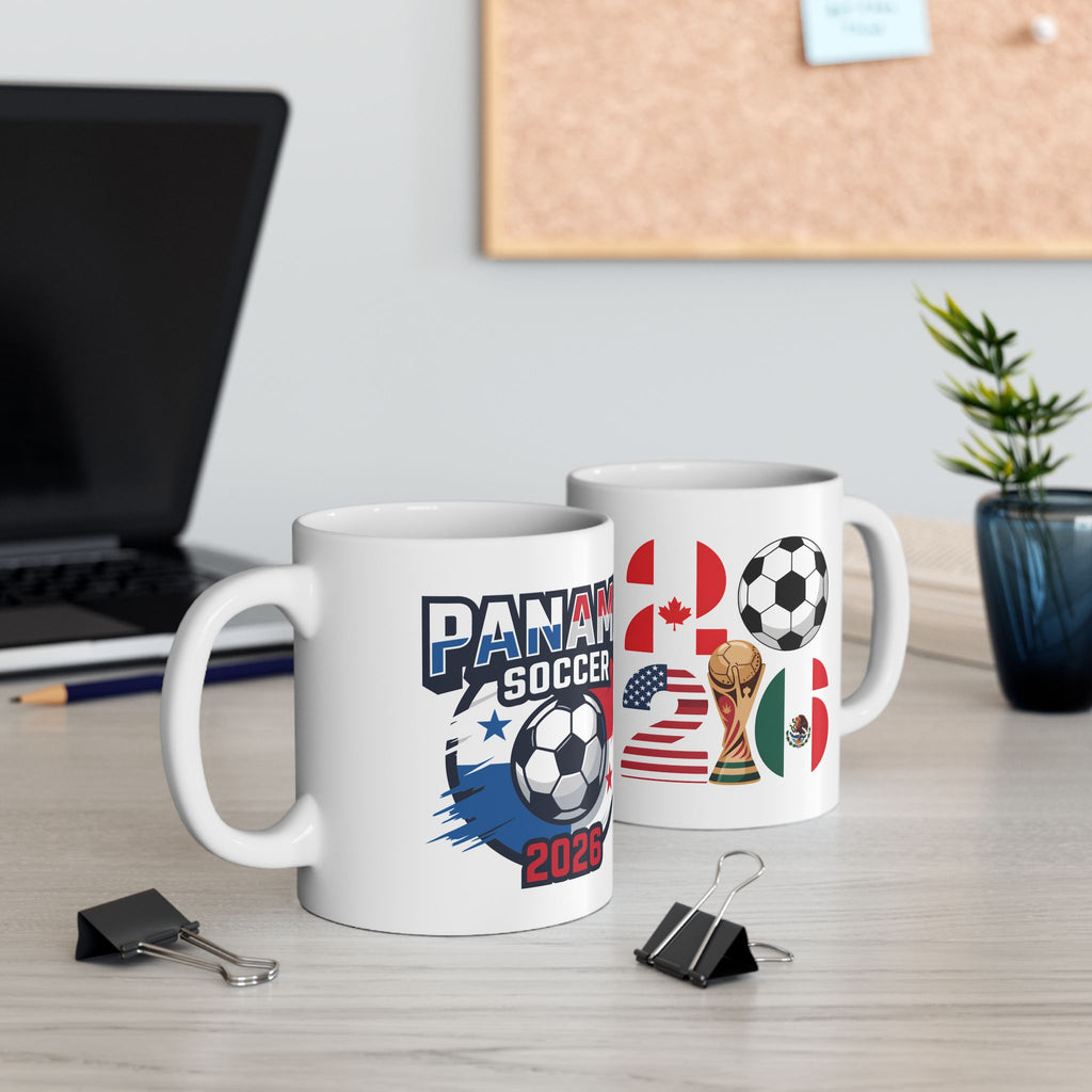 Panama Soccer Mug | Soccer Ball, World Cup 2026 Coffee Mugs, Ceramic Mug, Gift For Dad