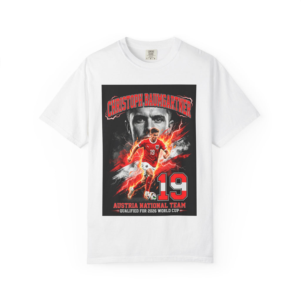 Austrian Soccer Player 19 T-Shirt | 2026 World Cup Back Trophy Design, Austria Flag, Gift for him, Collectible