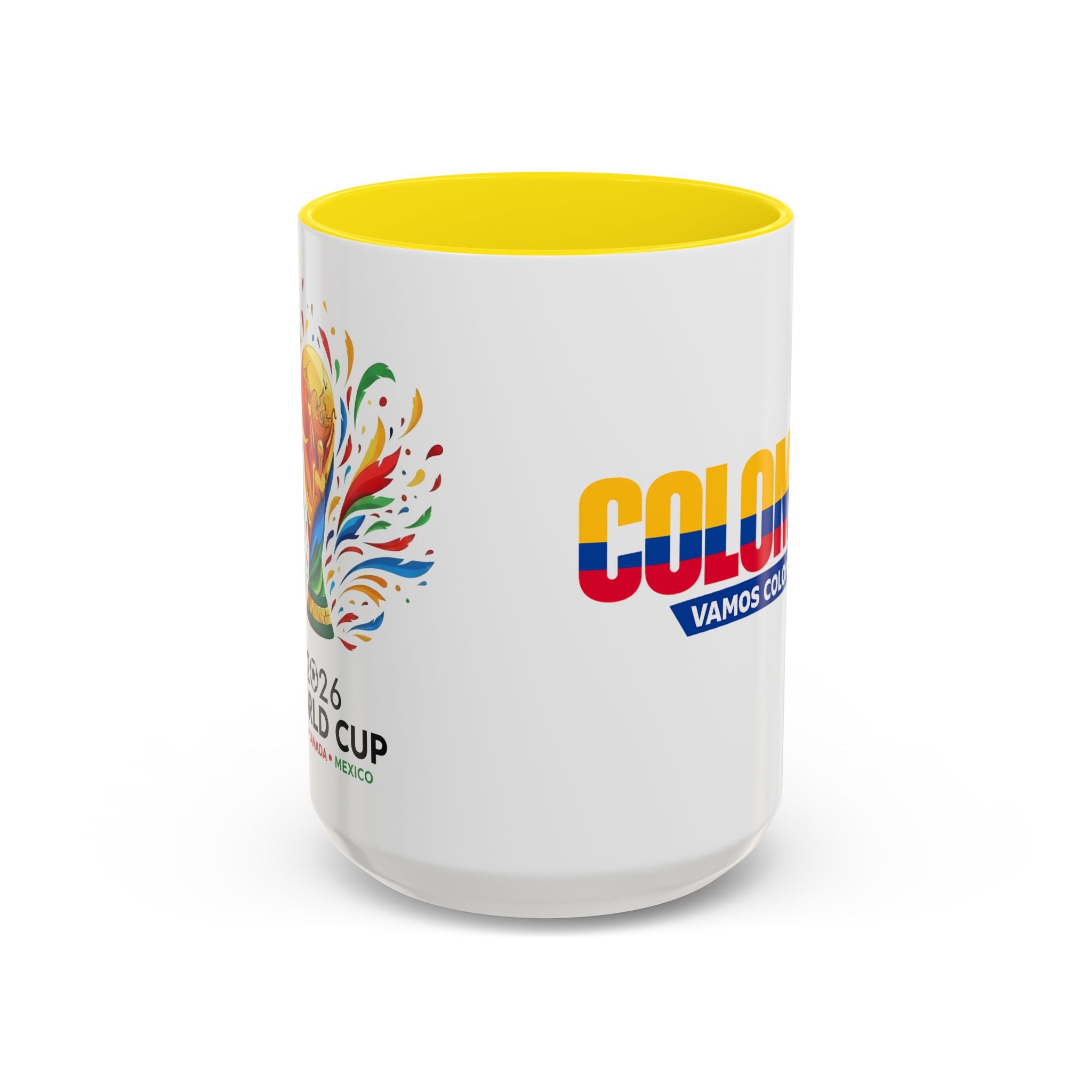 Colombia Vamos Colombia! Accent Coffee Mug | 11oz 15oz ceramic World Cup 2026, Soccer Gift