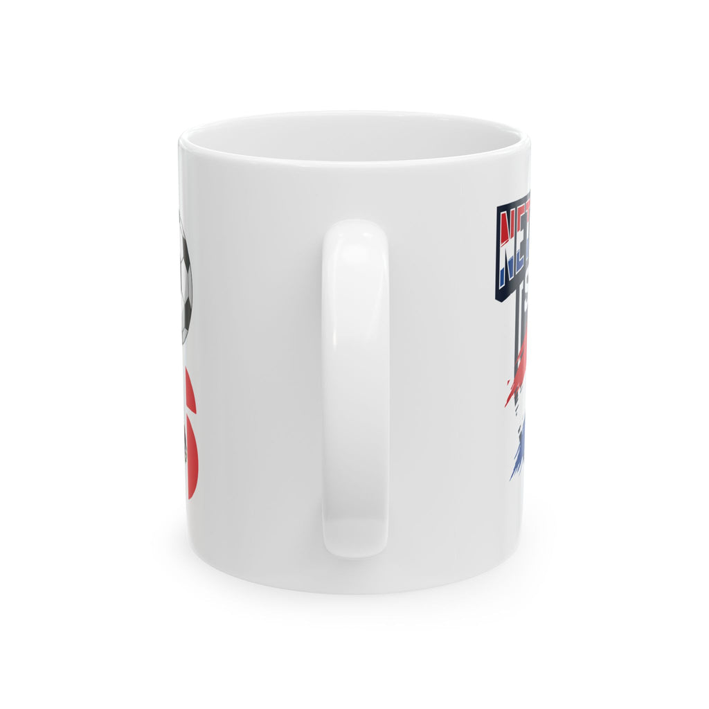 Netherlands Soccer 2026 Mug | Soccer Ball Flag Design, World Cup 2026 Coffee Mugs