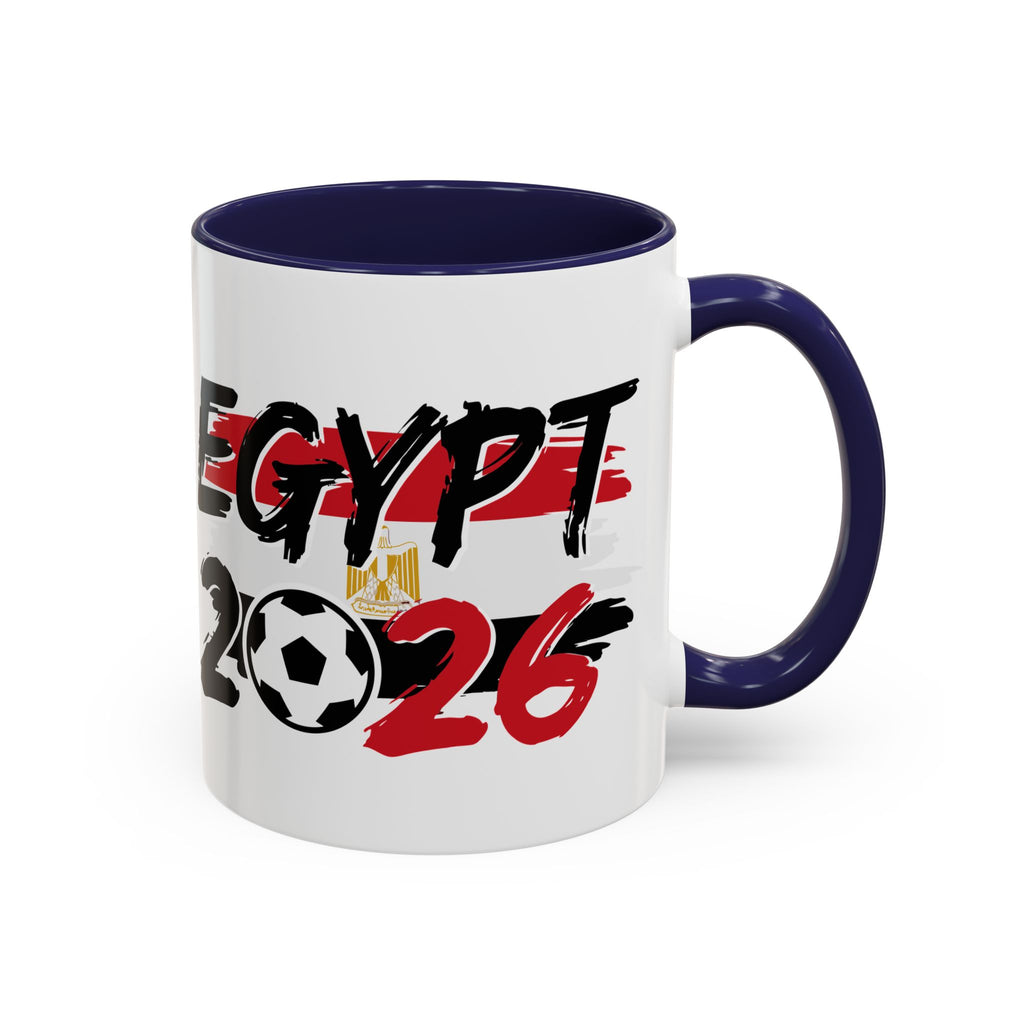Egypt 2026 Soccer World Cup Accent Coffee Mug | Egypt 2026 Football Flag Design, Soccer World Cup 2026, Gift for Dad