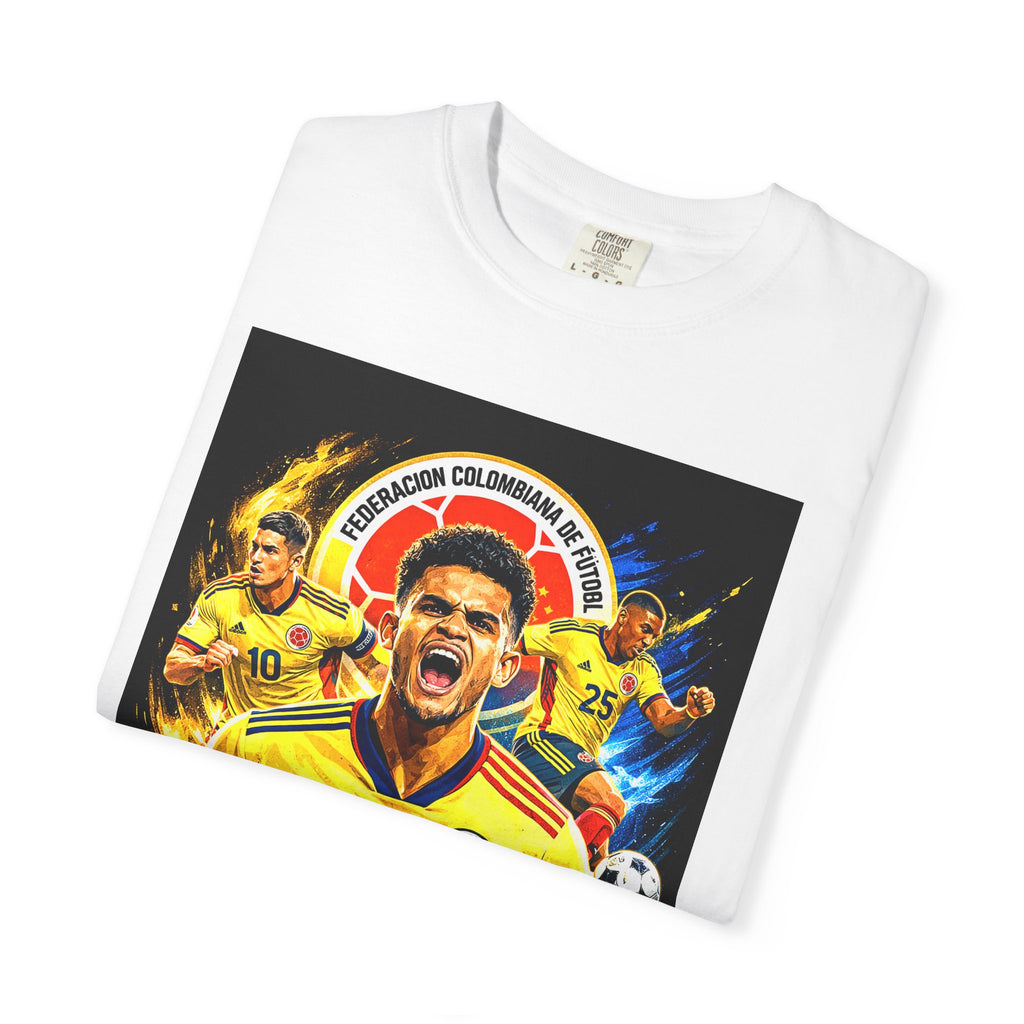 Colombia Selección Soccer Player Poster T-Shirt | 2026 World Cup Back Logo,Colombia Flag, Gift for him, Collectible