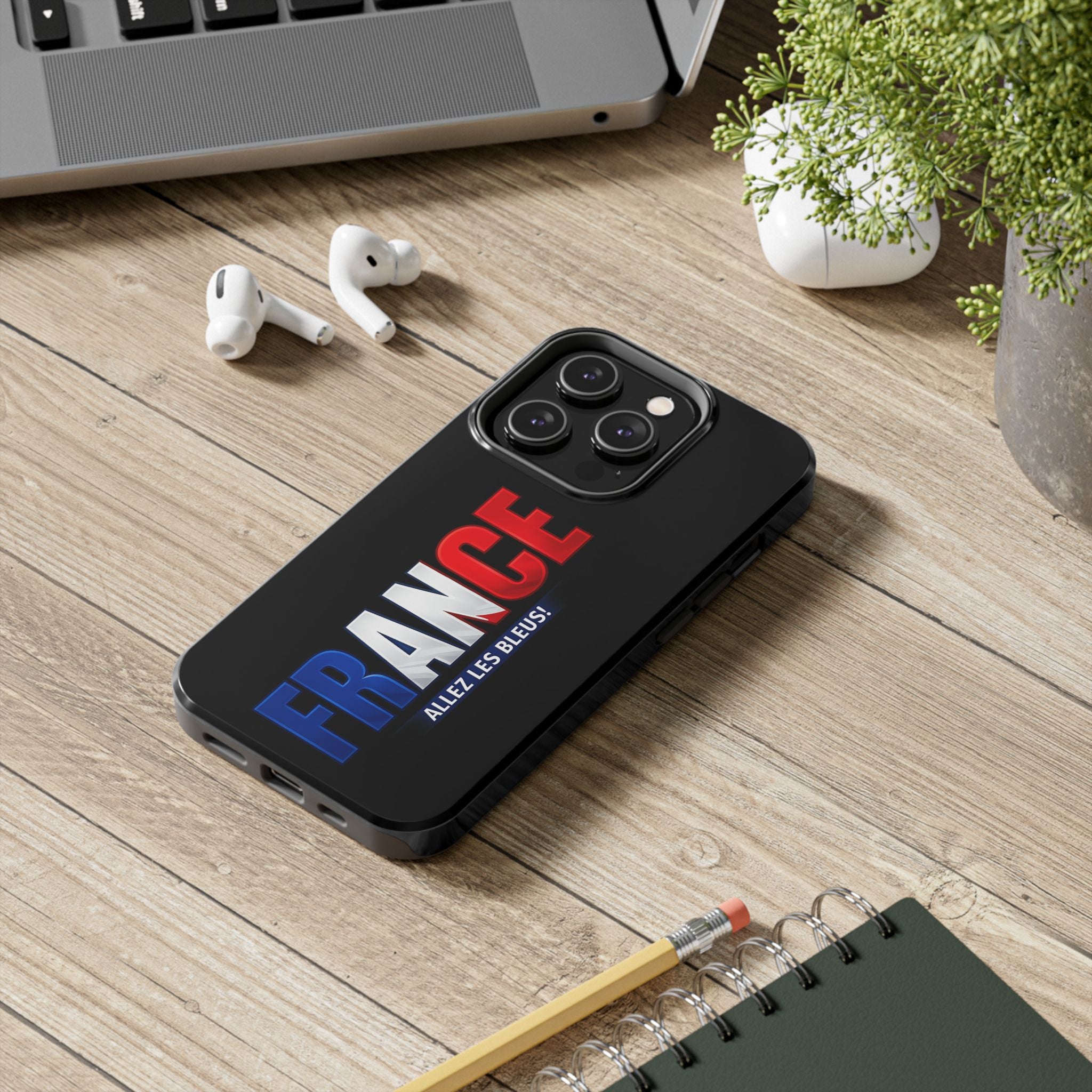France tricolor vertical text Phone Case | Allez Les Bleus!, Cuctom Protective, Glossy Tough Cases, World Cup 2026