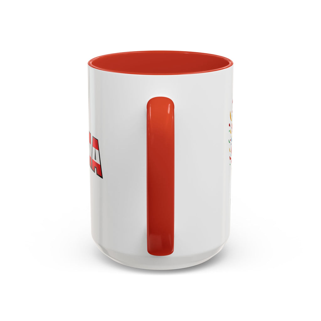 Austria Flag Text mug | Accent Coffee Mug (11/15oz)