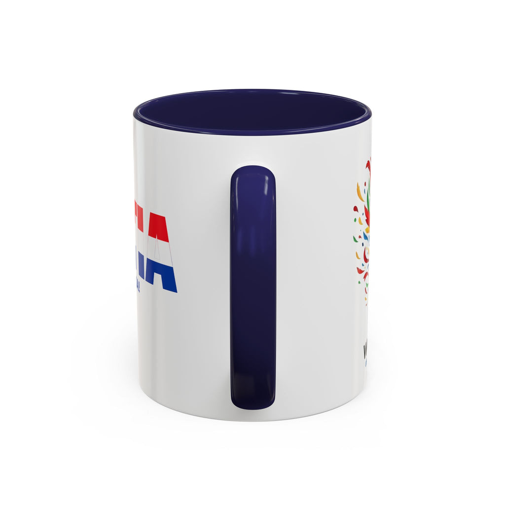 Croatia Flag Logo Accent Coffee Mug | Croatian Pride 11oz 15oz, World Cup 2026, Gifts for Dad