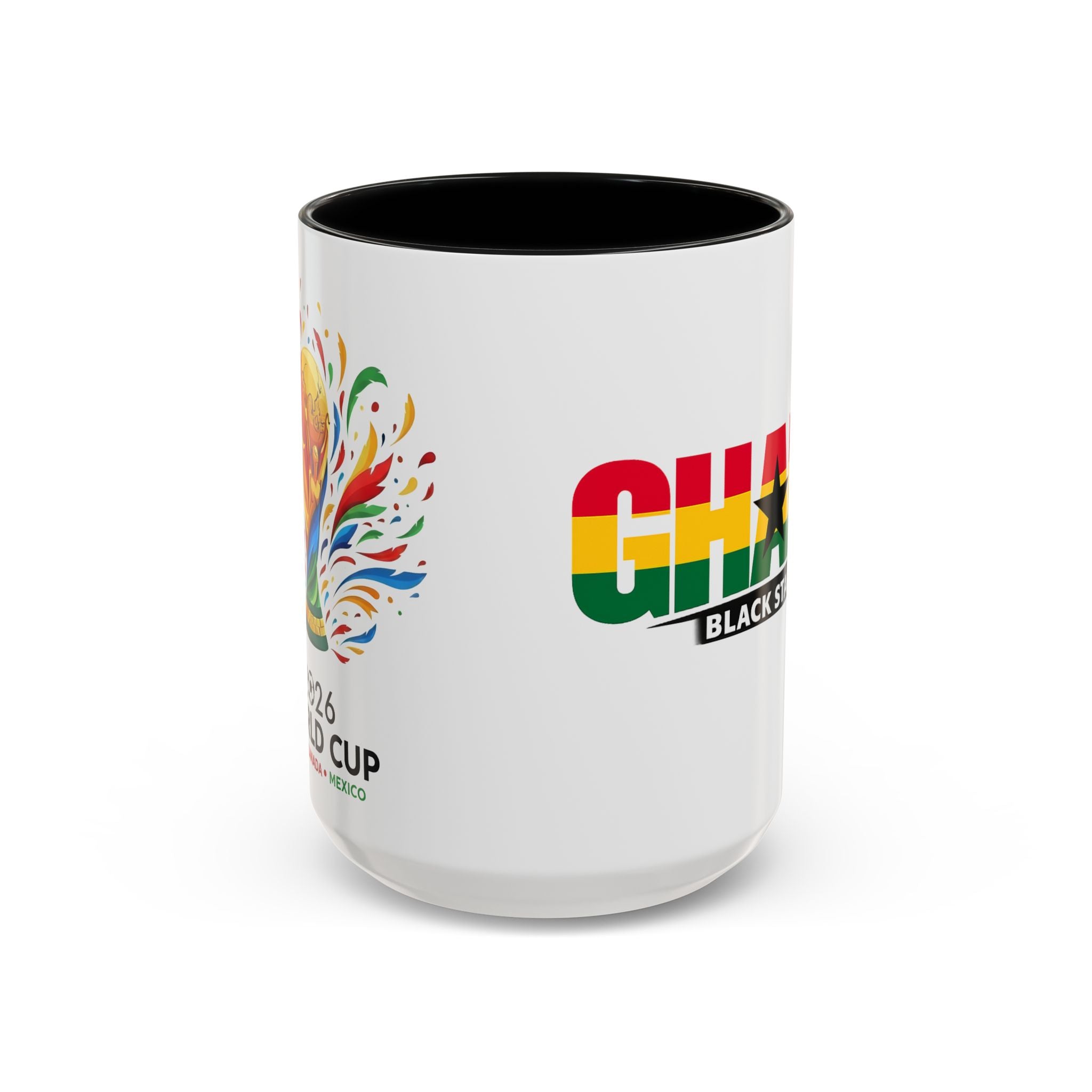 Ghana Black Stars flag stripe Accent Coffee Mug | 11oz 15oz, World Cup 2026, Gift for Dad