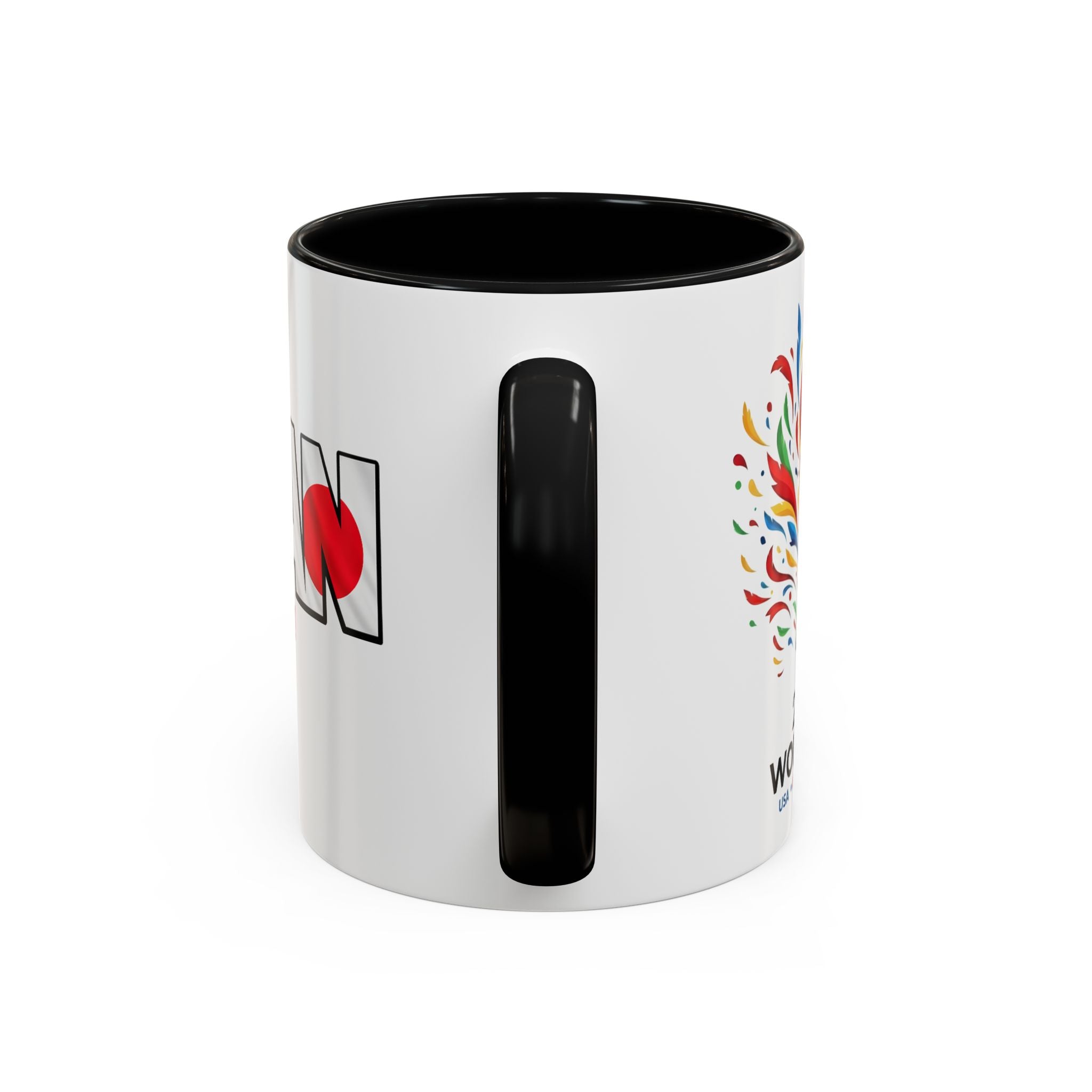 Japan Nippon Text Accent Mug | Flag Lettering Coffee Cup, World Cup 2026, Gift for Dad