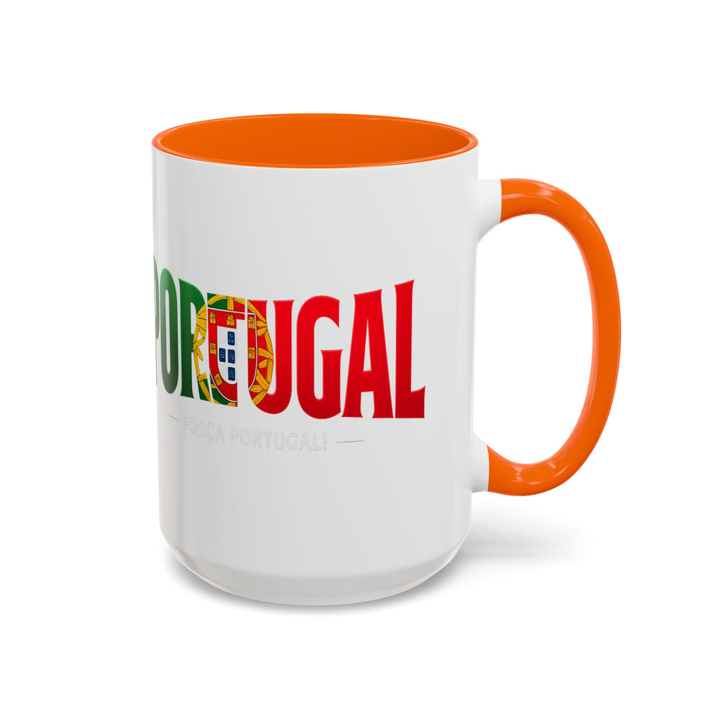 Portugal flag lettering Accent Coffee Mug | Portugal souvenir mug, Soccer World Cup 2026, Gift for Dad