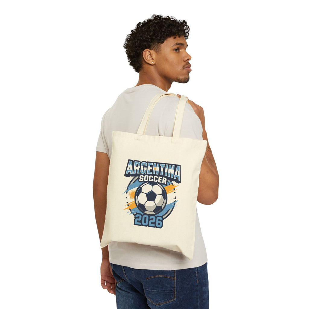 Argentina Soccer 2026 Tote Bag,  World Cup Football Design, Mother's Day Gift