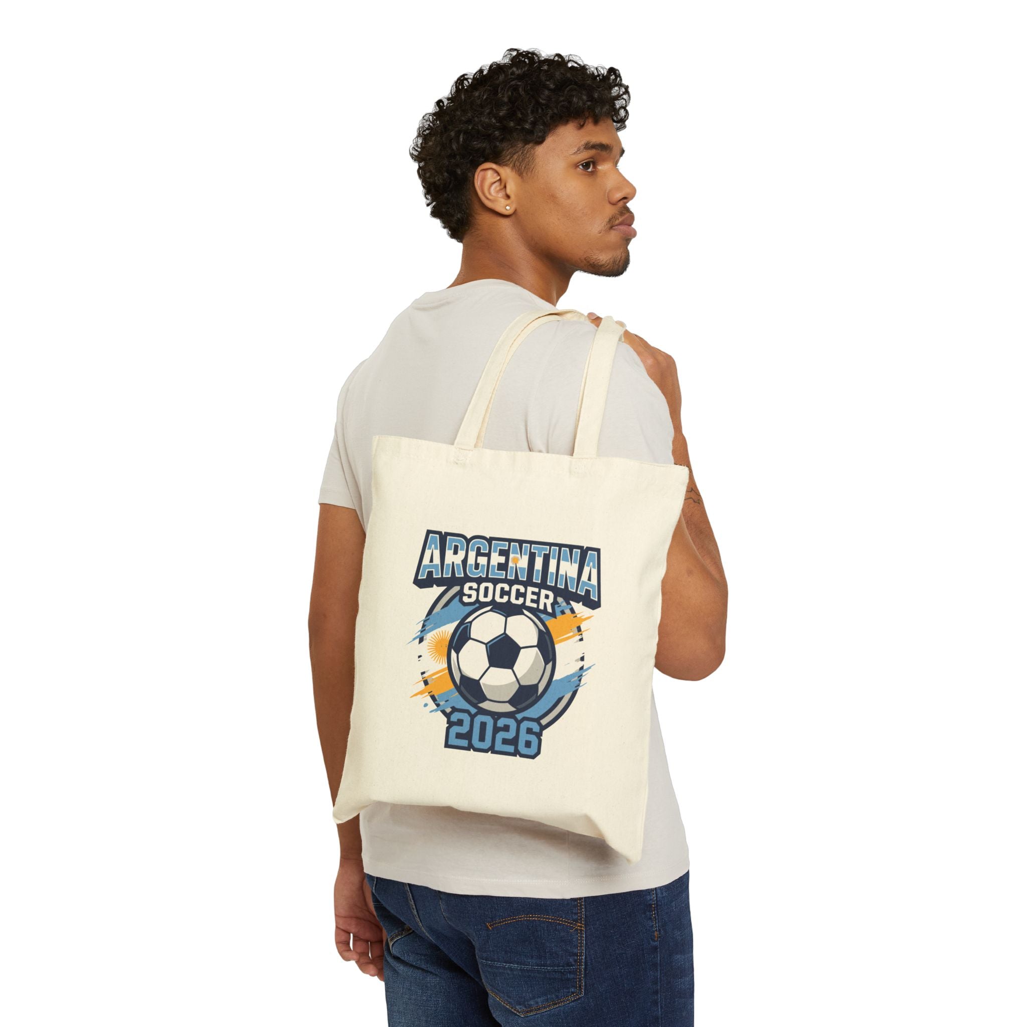 Argentina Soccer 2026 Tote Bag,  World Cup Football Design, Mother's Day Gift