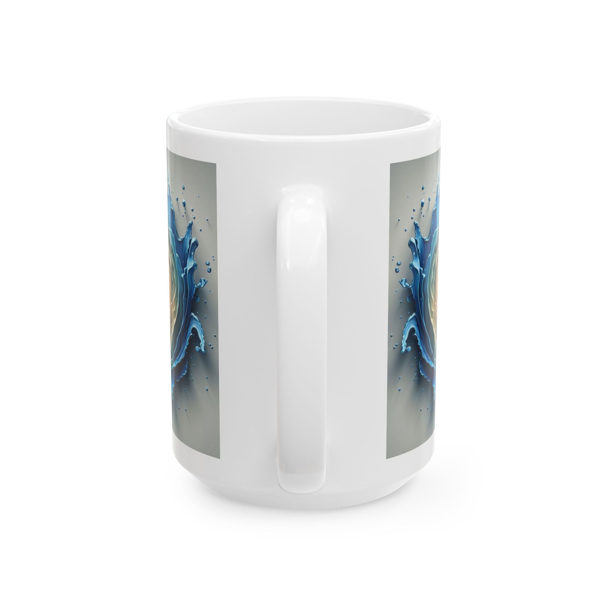 Ocean Wave Globe Illustration Mug | Ceramic Coffee Cup, Mother's Day Sale