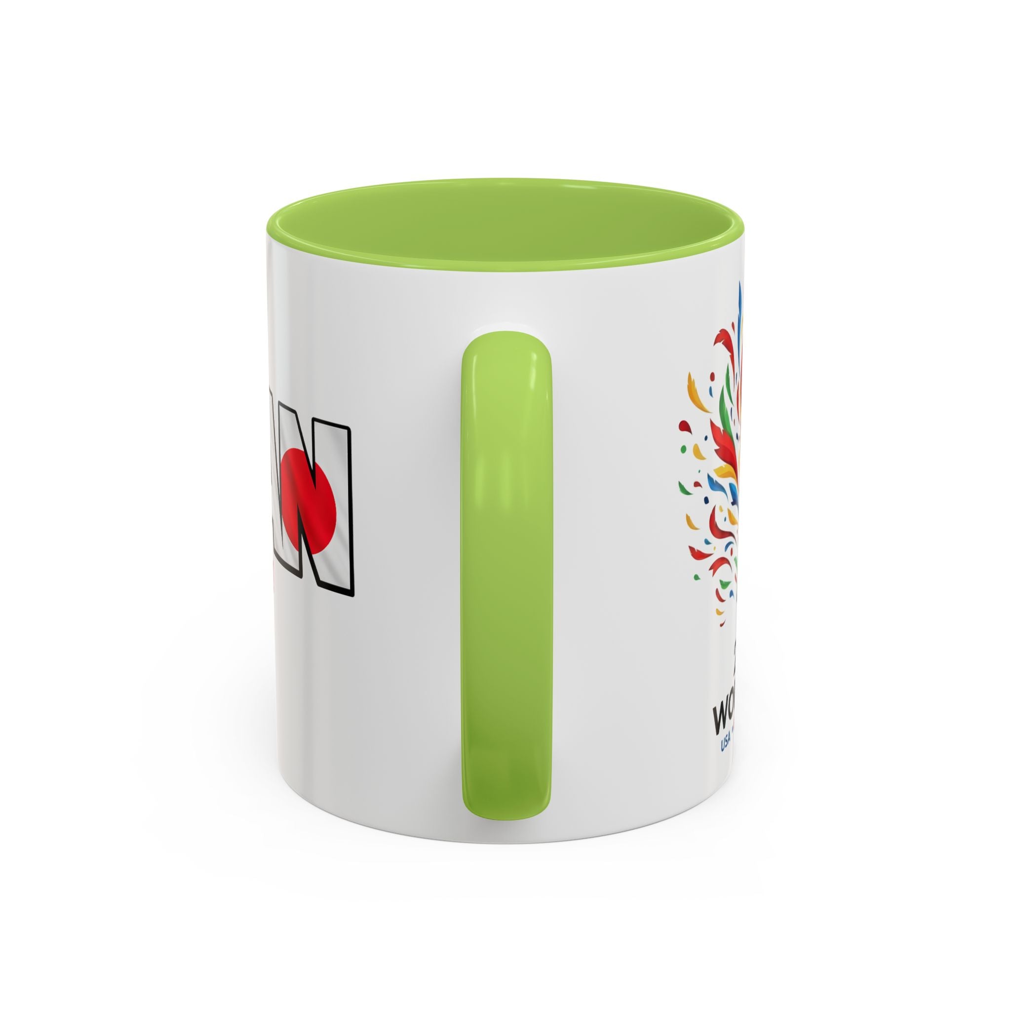 Japan Nippon Text Accent Mug | Flag Lettering Coffee Cup, World Cup 2026, Gift for Dad