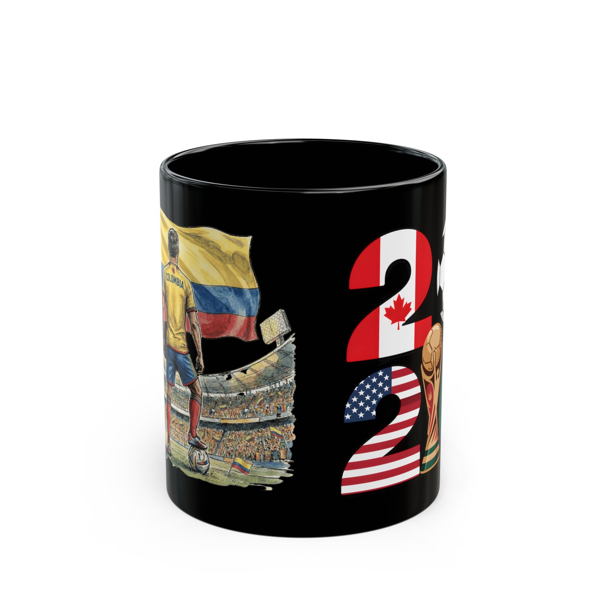 Colombia World Cup 2026 Mug | Black Ceramic Coffee Cup, Gift For Dad