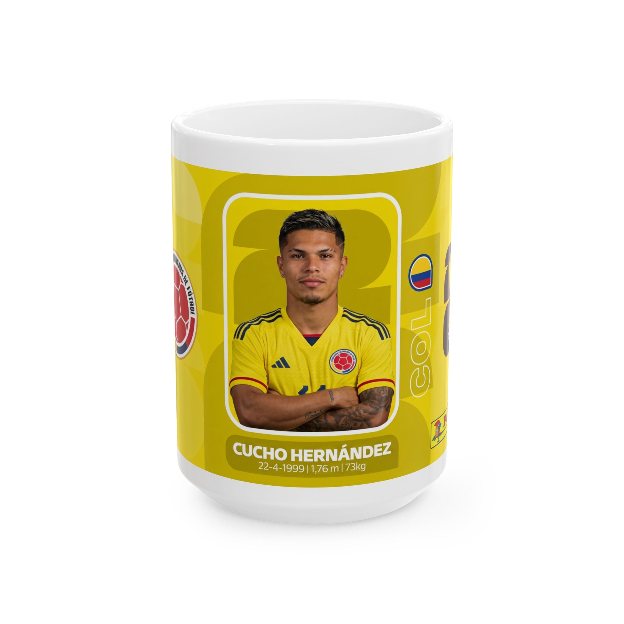 Colombian Soccer Player 'Cucho Hernández' Ceramic Mug — 11oz/15oz, World Cup 2026 Mugs