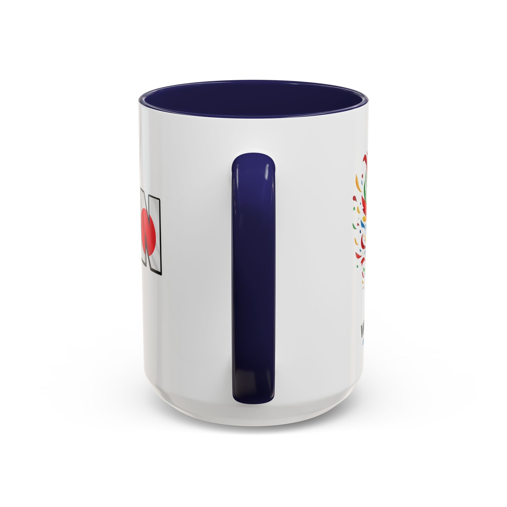 Japan Nippon Text Accent Mug | Flag Lettering Coffee Cup, World Cup 2026, Gift for Dad