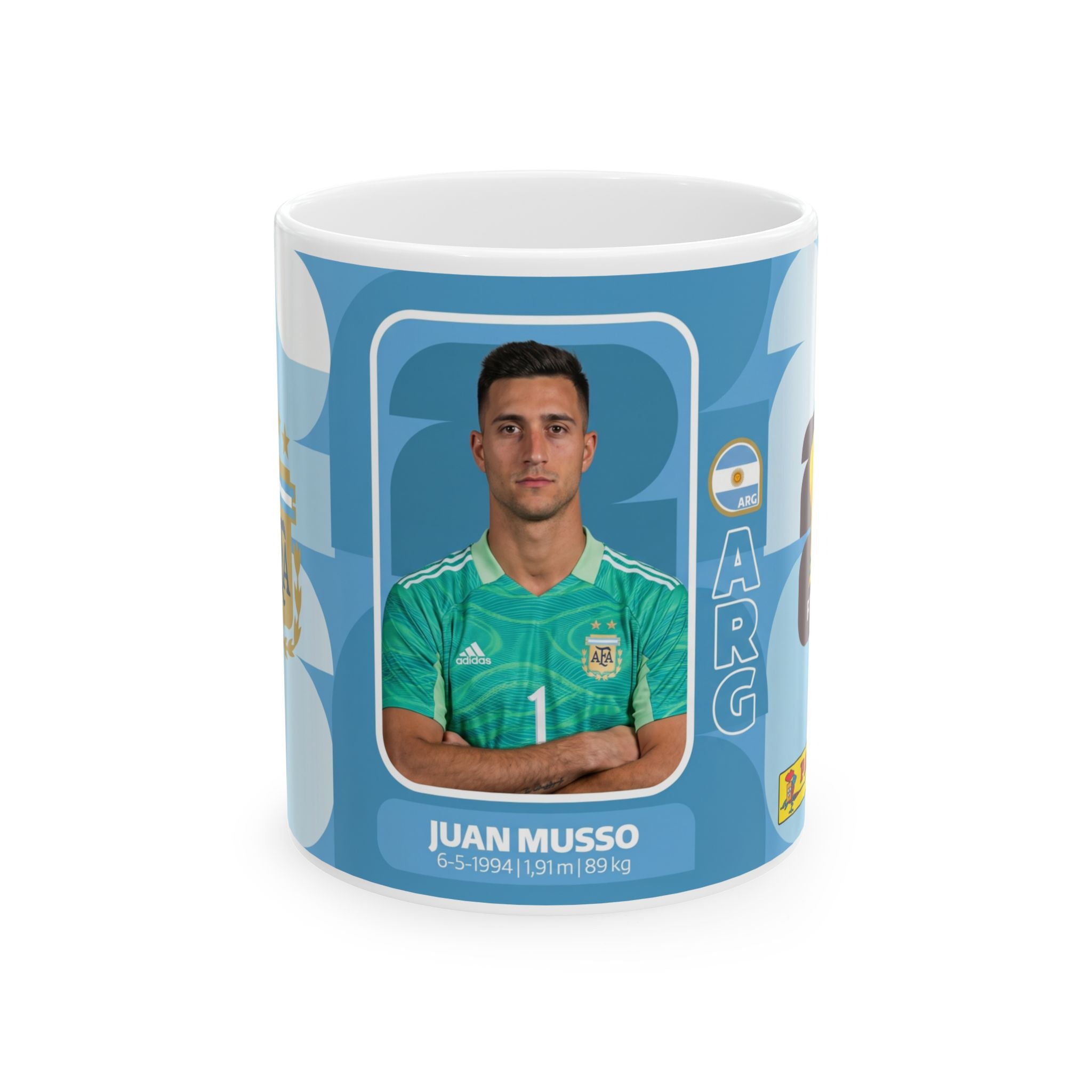 Argentina Soccer Player Juan Musso Mug – Ceramic Coffee Cup, World Cup 2026 Mugs