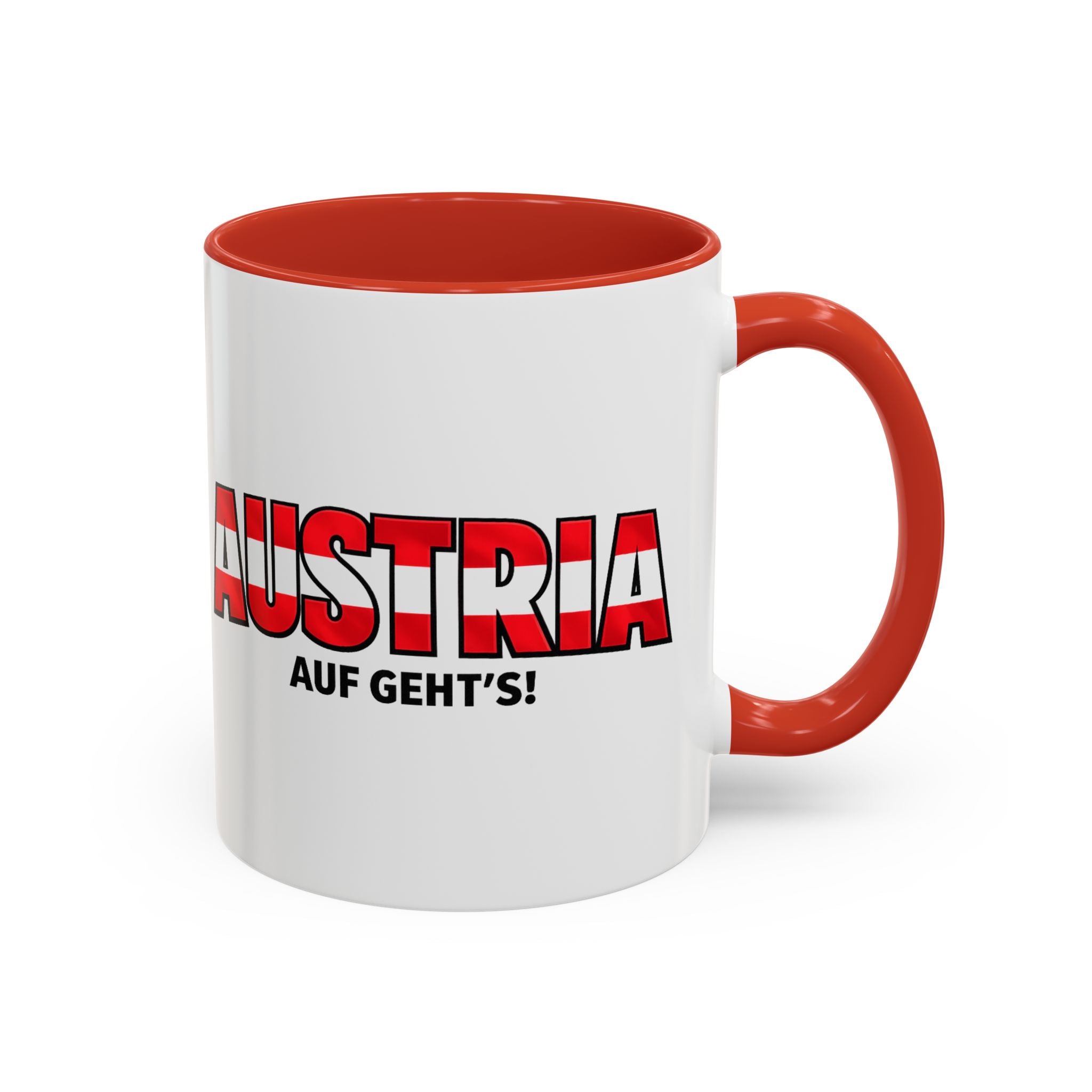 Austria Flag Text mug | Accent Coffee Mug (11/15oz)