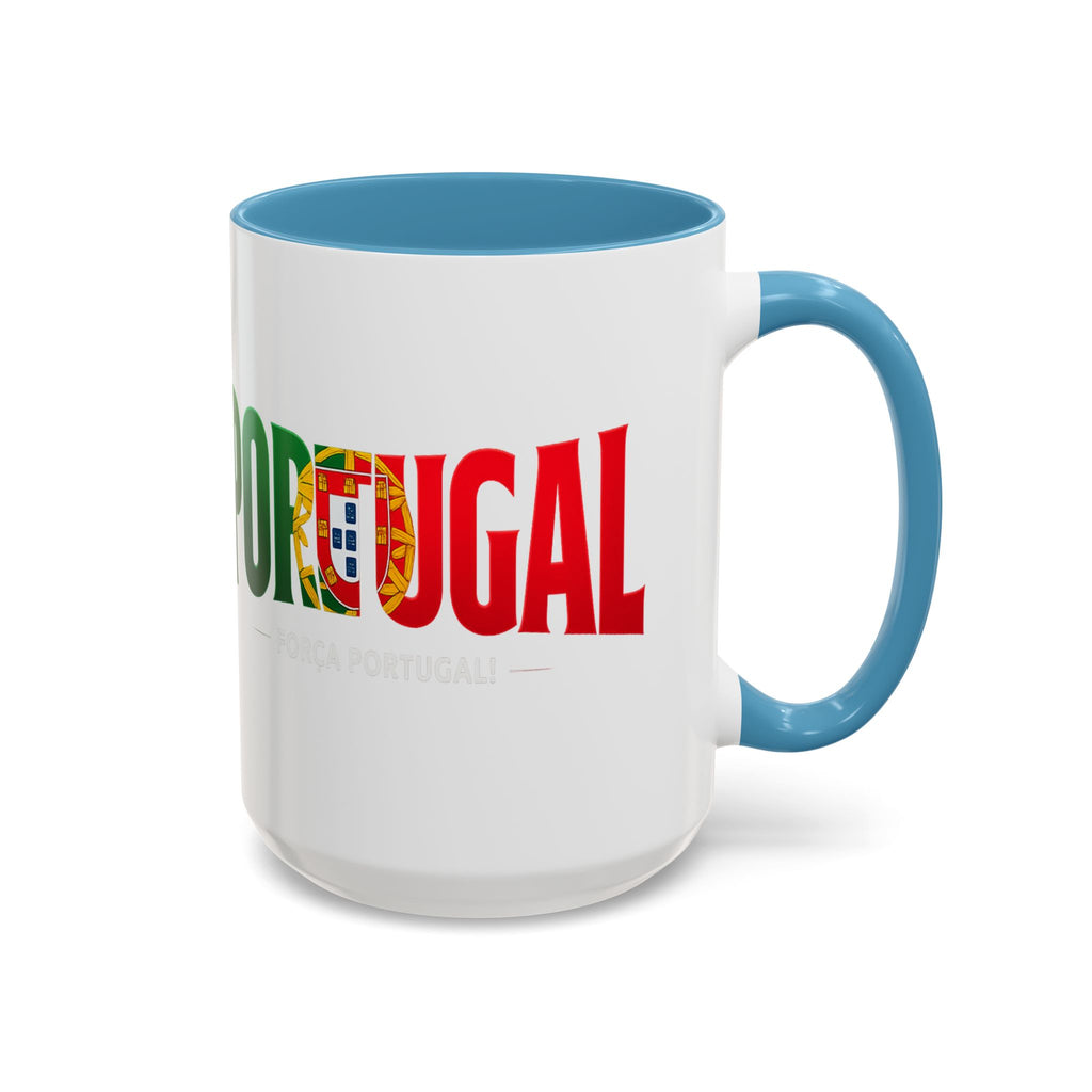 Portugal flag lettering Accent Coffee Mug | Portugal souvenir mug, Soccer World Cup 2026, Gift for Dad