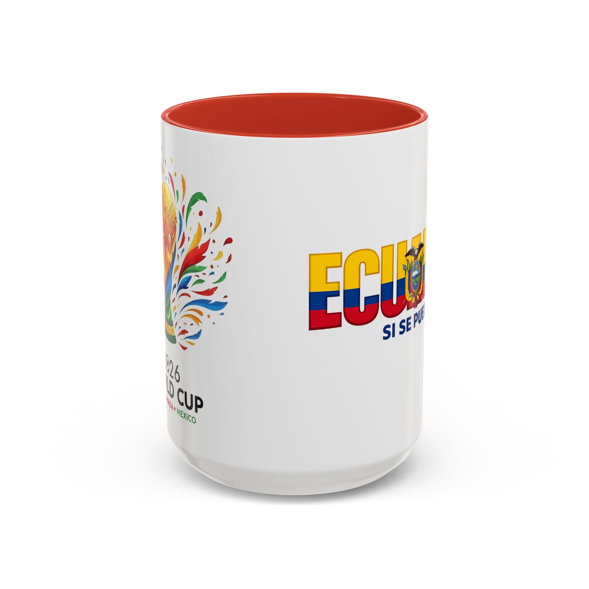 Ecuador Flag Text mug | Accent Coffee Mug (11/15oz), World Cup 2026, Gift for Dad, Father Day