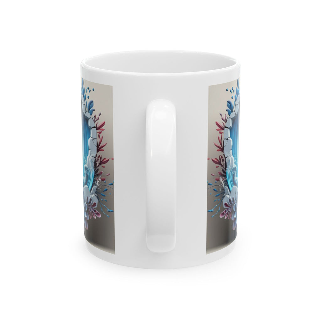 Blue Floral Skull Mug | Ceramic Coffee Cup, Mother's Day Sale