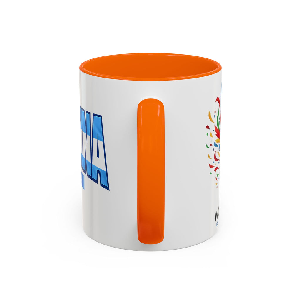 Argentina Vamos Argentina Mug | Accent Coffee Mug, Flag Text Design