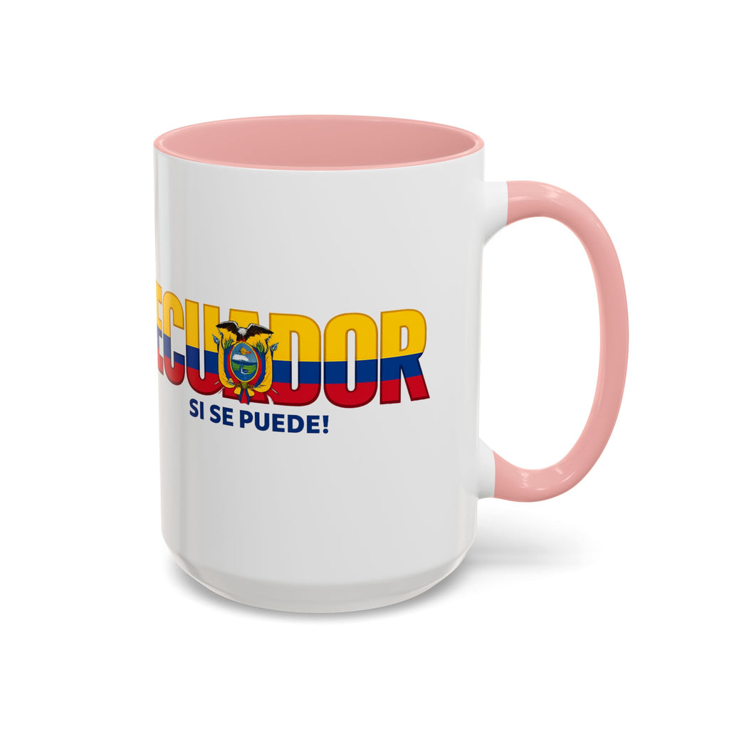 Ecuador Flag Text mug | Accent Coffee Mug (11/15oz), World Cup 2026, Gift for Dad, Father Day