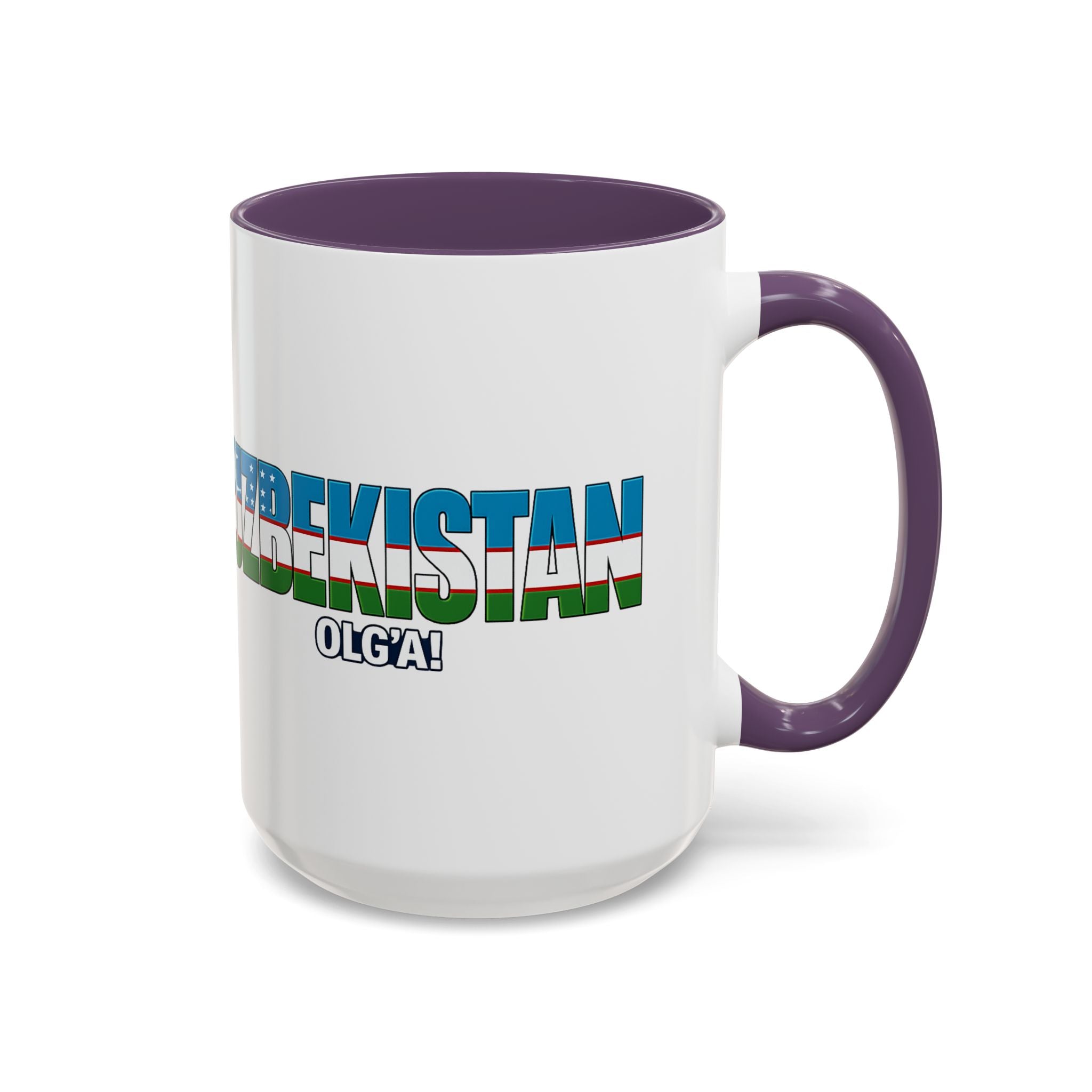 Uzbekistan Flag Typography Coffee Mug | Accent 11oz/15oz, Soccer World Cup 2026, Gift for Dad