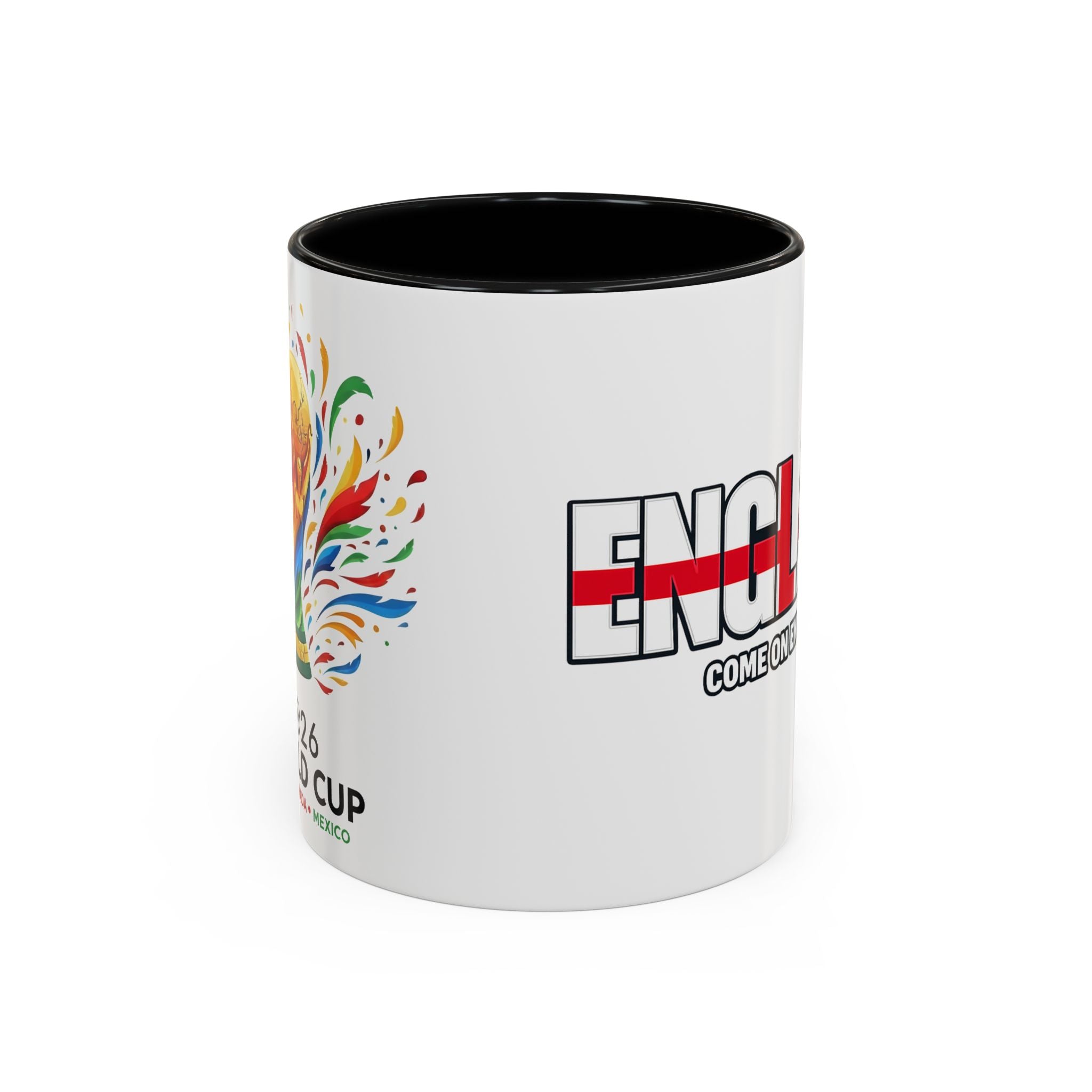 England Flag Typography Accent Coffee Mug | Come On England, World Cup 2026, Gift for Dad