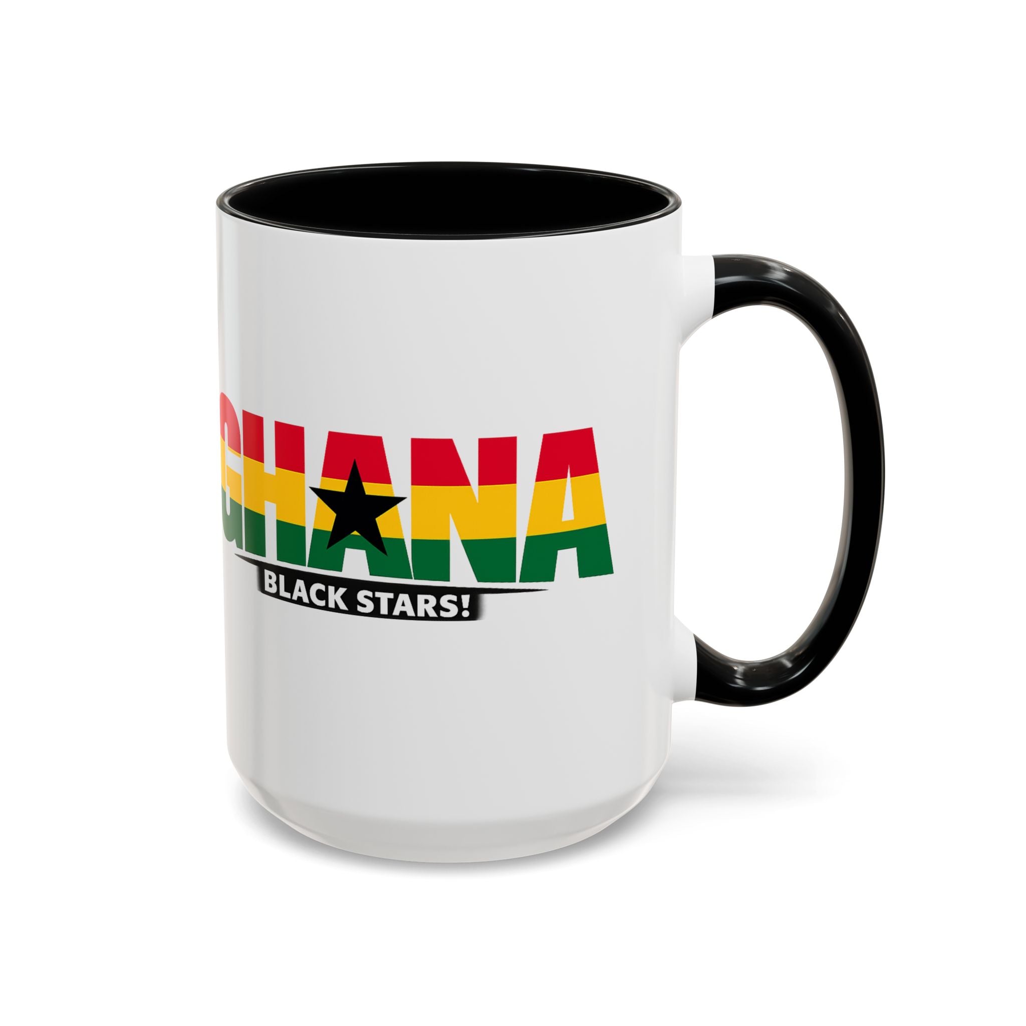 Ghana Black Stars flag stripe Accent Coffee Mug | 11oz 15oz, World Cup 2026, Gift for Dad
