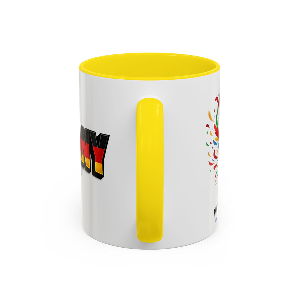 Germany flag text Mug | Accent Coffee Mug 11oz or 15oz, World Cup 2026, Gift for Dad
