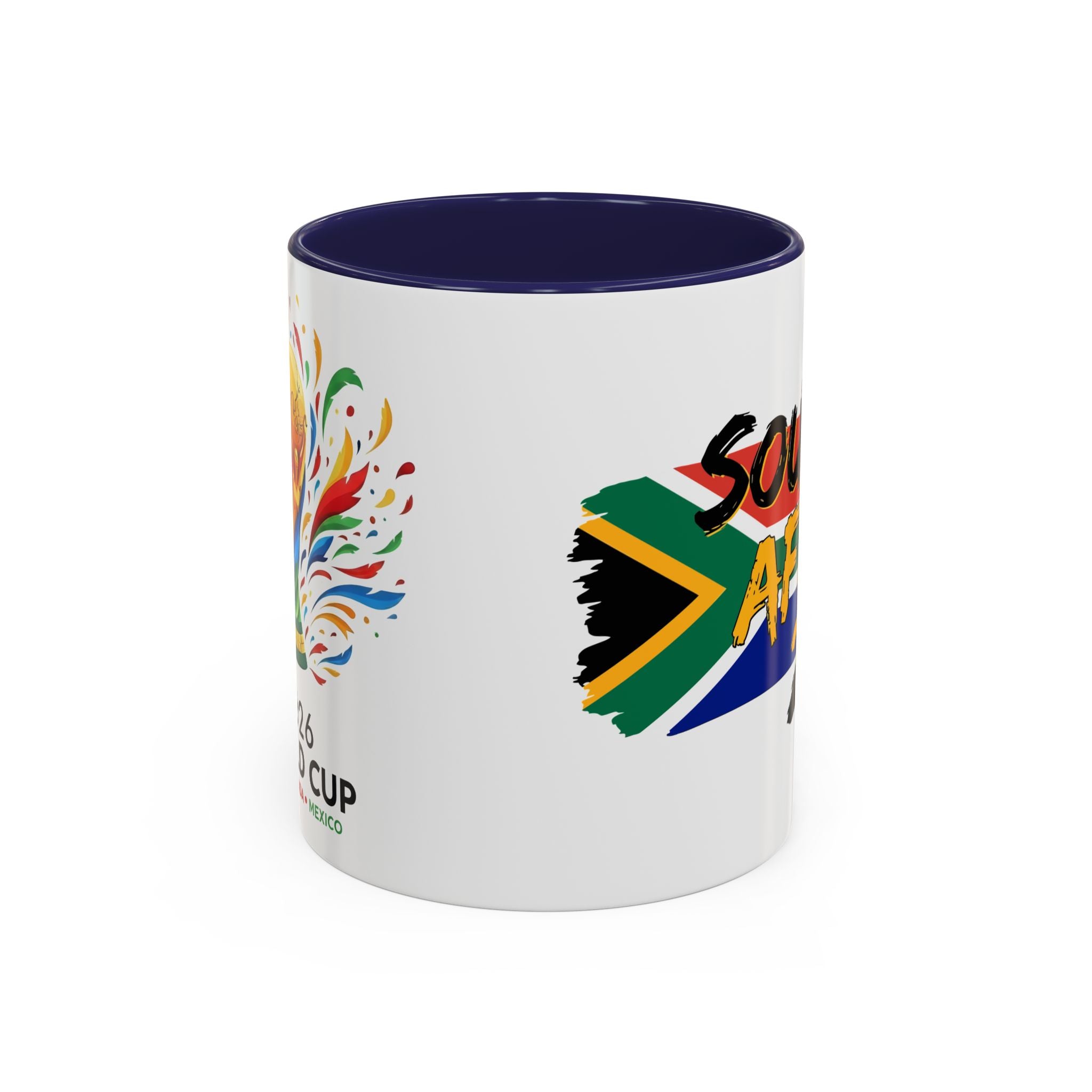 South Africa 2026 Soccer Flag Accent Coffee Mug | 11oz 15oz, Soccer World Cup 2026, Gift for Dad