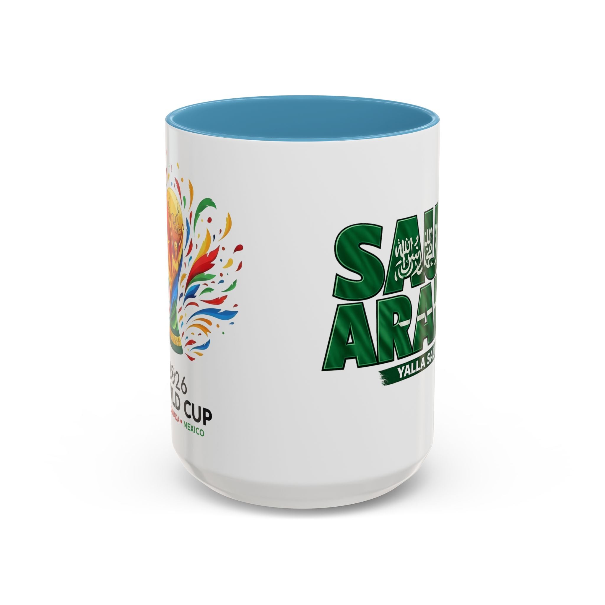 Saudi Arabia Typography Mug | Accent Coffee Mug, Green National Design, Soccer World Cup 2026, Gifts for Dad