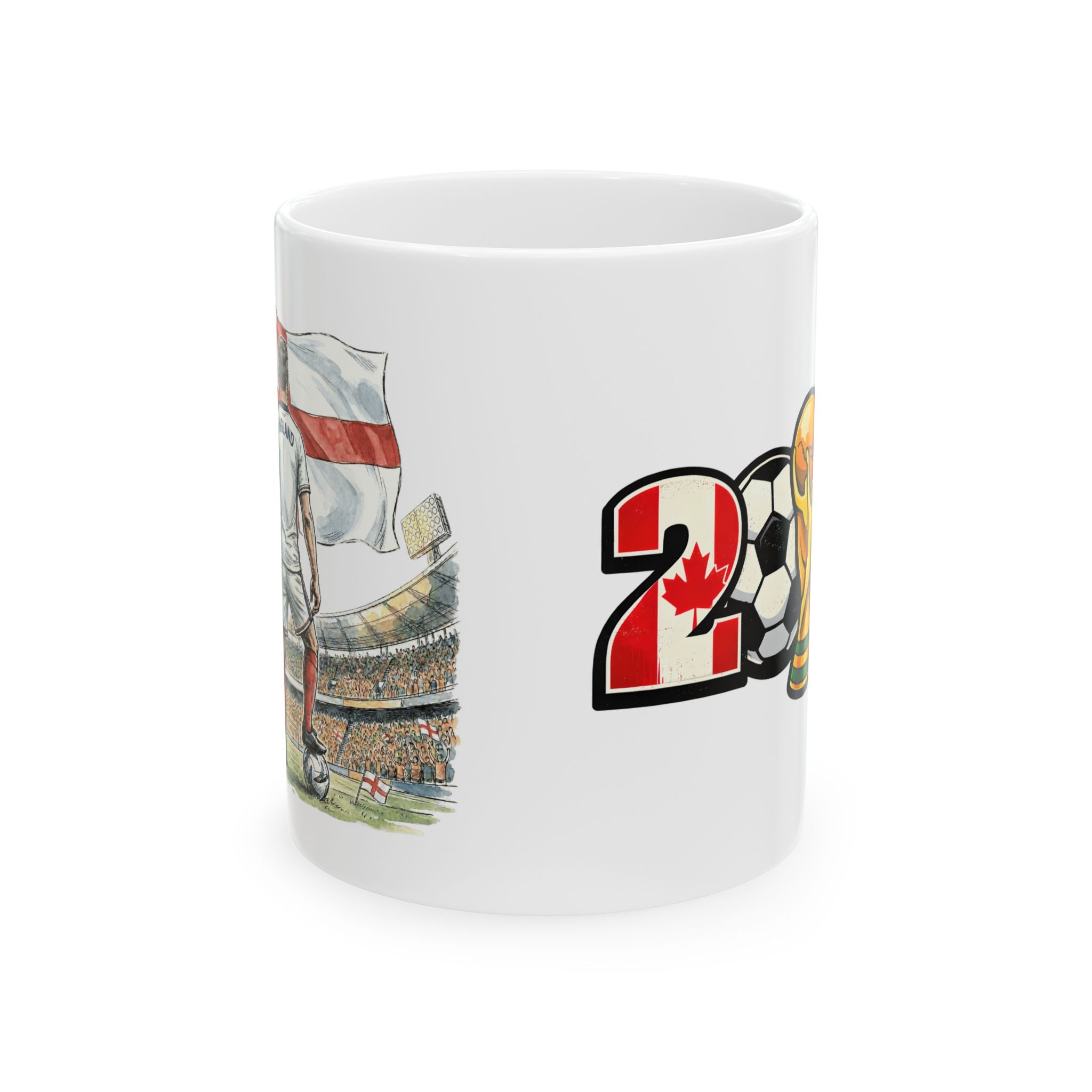 England Soccer World Cup 2026 Mug, Ceramic Cup, England Flag, Sports Gift