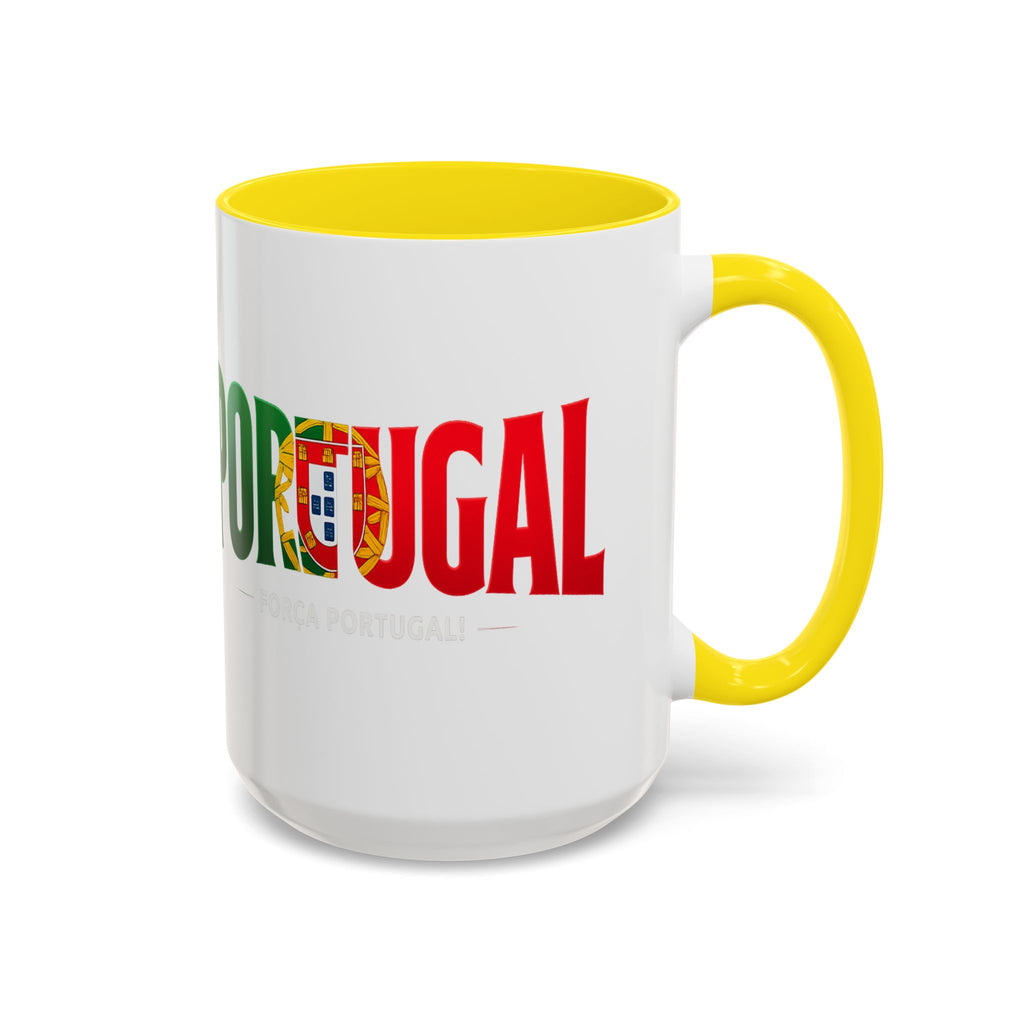 Portugal flag lettering Accent Coffee Mug | Portugal souvenir mug, Soccer World Cup 2026, Gift for Dad