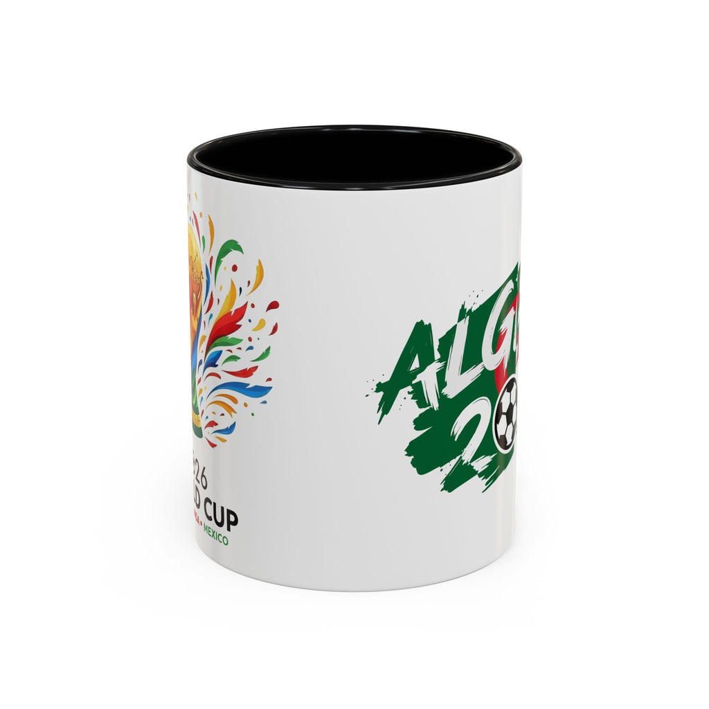 Algeria 2026 Soccer Logo Accent Coffee Mug | 11oz 15oz, Soccer World Cup 2026, Gifts for Dad