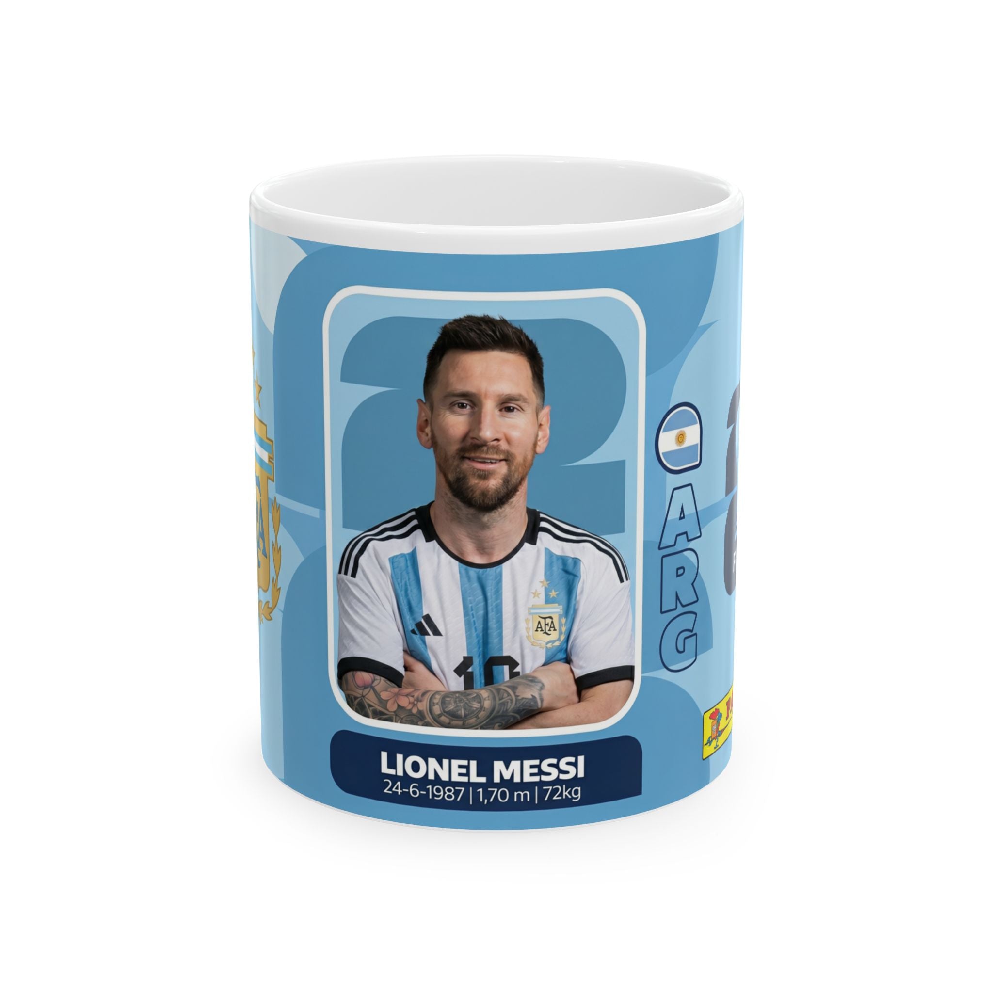 Lionel Messi Argentina Soccer Ceramic Mug (11oz/15oz), World Cup 2026 Mugs