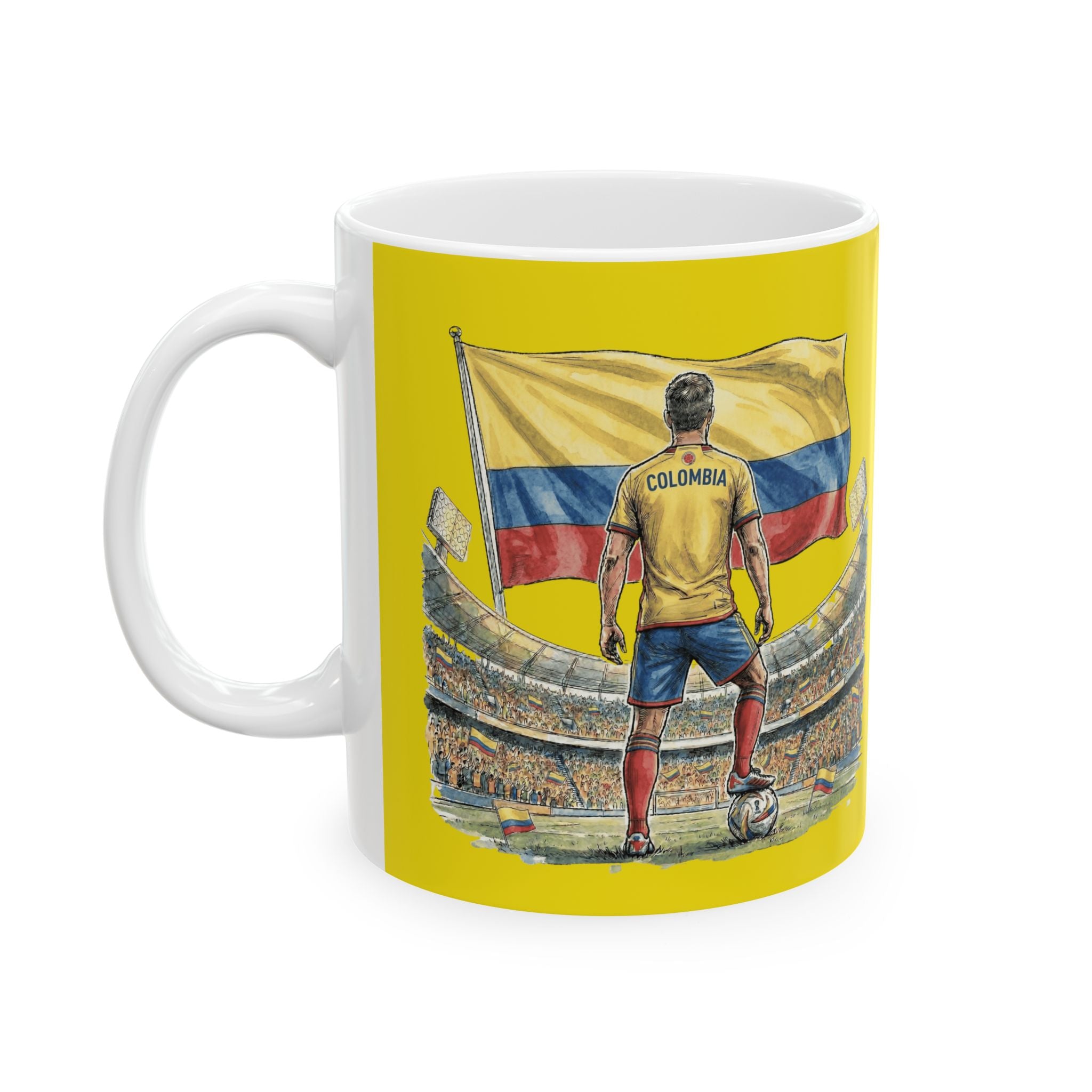 Colombia World Cup 2026 Soccer Mug, Ceramic Mug, Colombia Flag, Gift For Dad