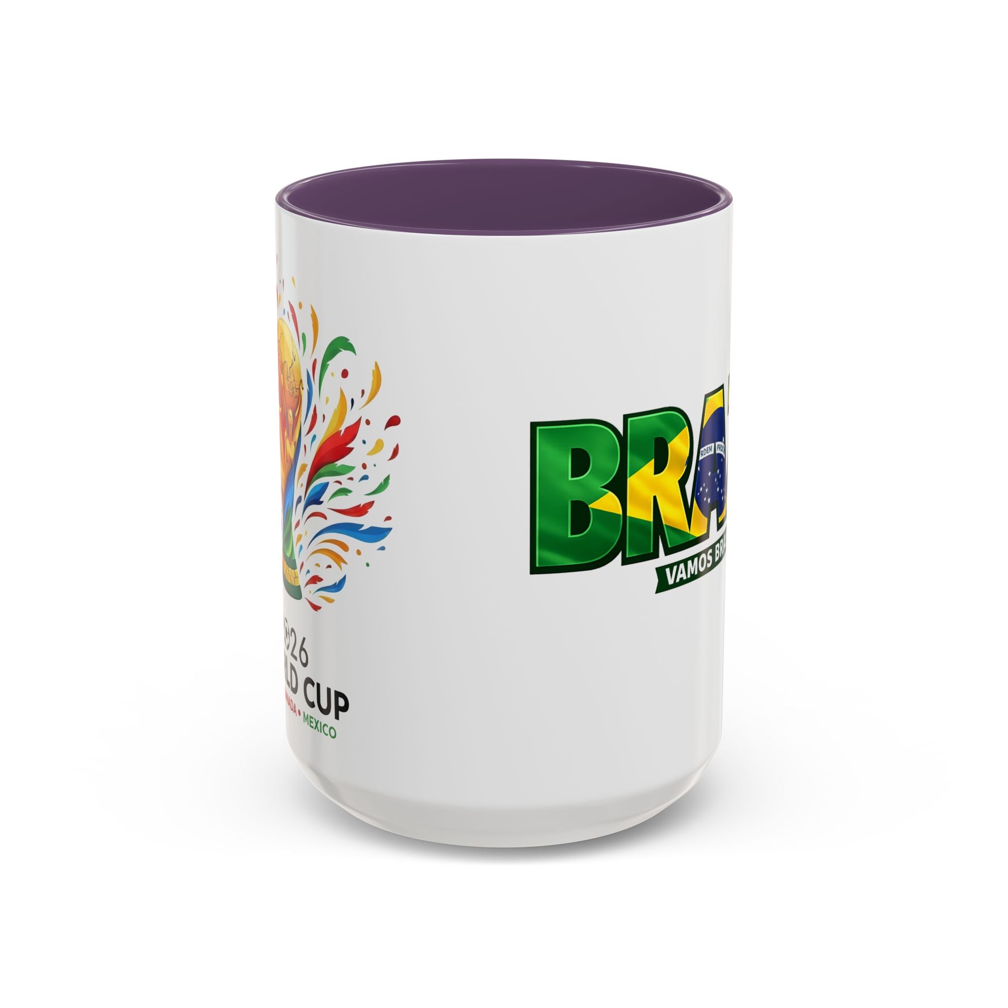 Brazil Vamos Brasil mug | Accent coffee mug, Brazil flag text design, Soccer World Cup 2026, Gifts for Dad