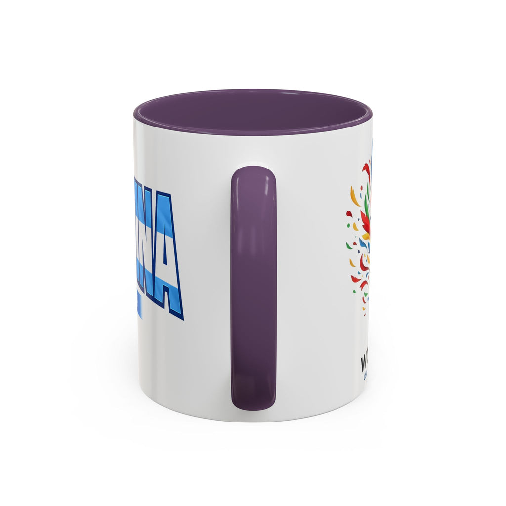 Argentina Vamos Argentina Mug | Accent Coffee Mug, Flag Text Design
