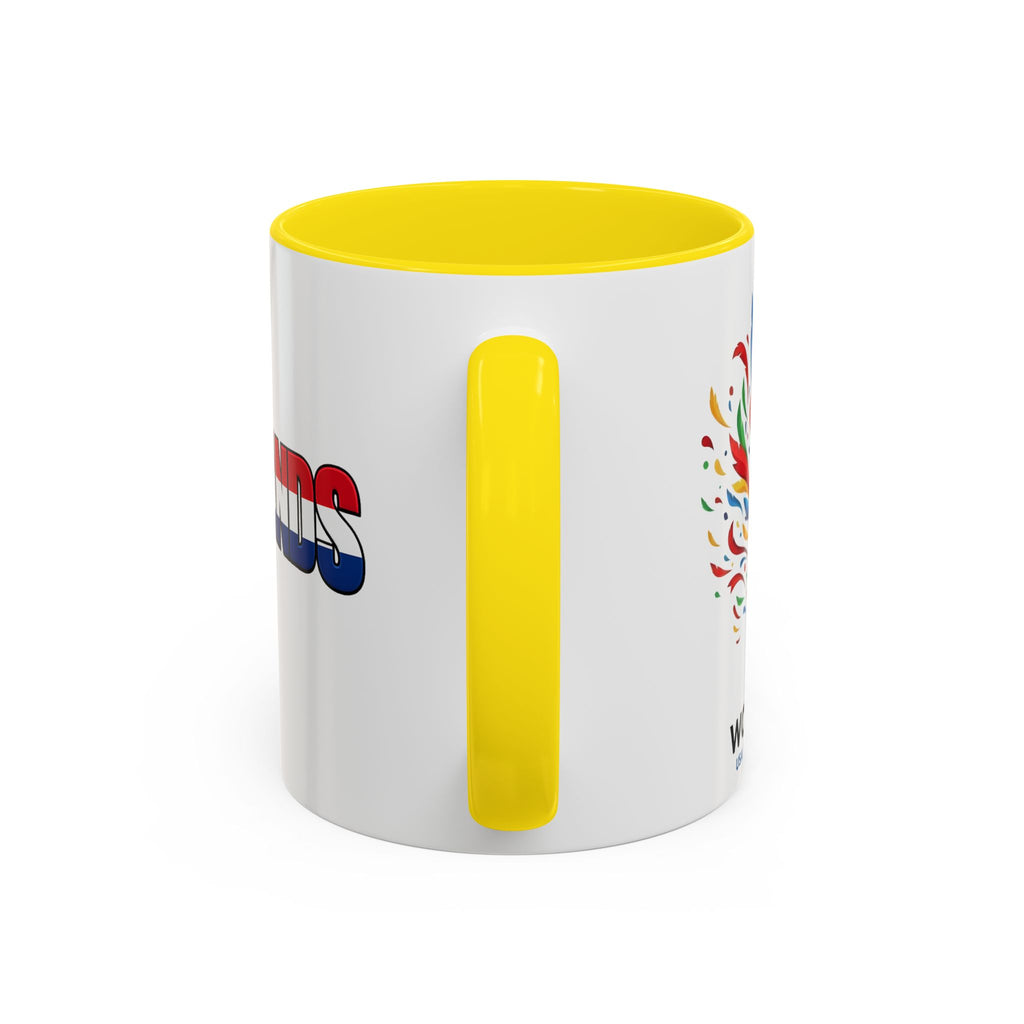 Netherlands Flag Text Coffee Mug | Accent 11oz 15oz, World Cup 2026, Gift for Dad