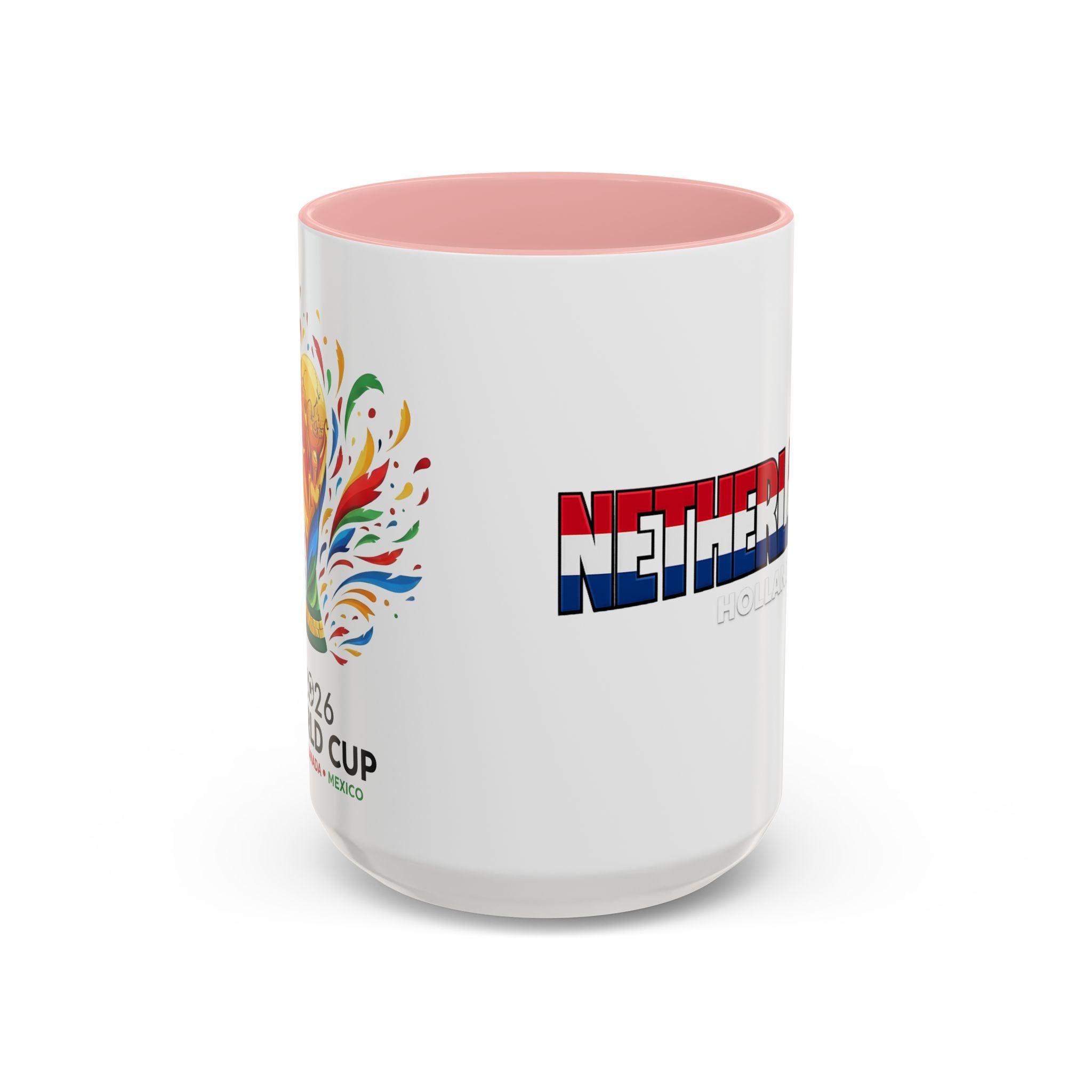 Netherlands Flag Text Coffee Mug | Accent 11oz 15oz, World Cup 2026, Gift for Dad