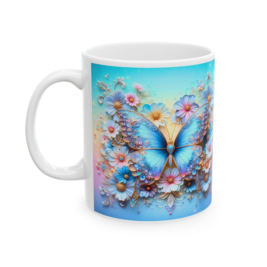 Pastel Floral Mandala Mug | Daisy Bouquet Ceramic Mug, Mother's Day Sale