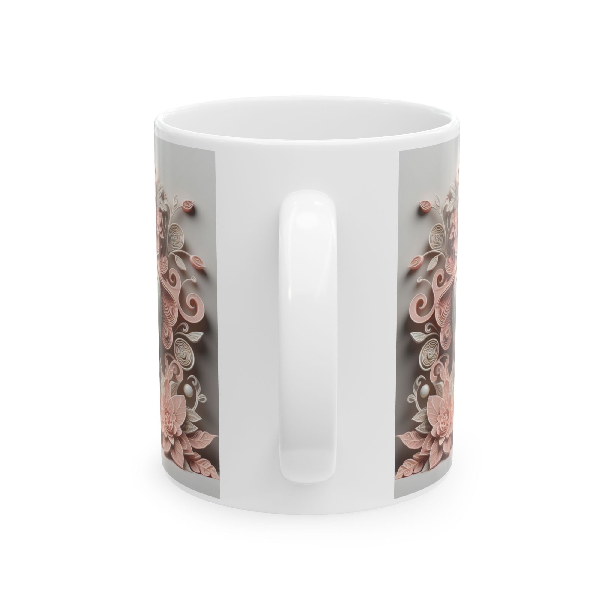 Blush Floral Baroque Mug | Ceramic Coffee Cup, Mother's Day Sale